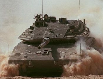 Israeli Merkava IV tank during Yom Kippur War