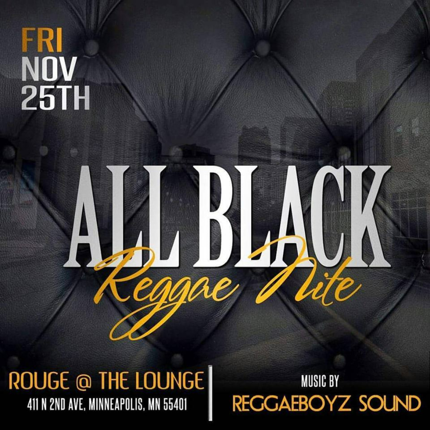 REGGAE NIGHT NOVEMBER 2016 IN MINNEAPOLIS