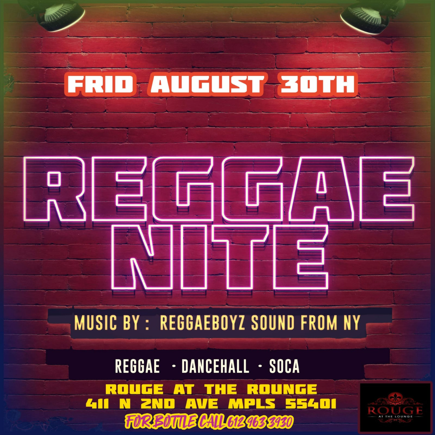 PARTY VIBES 44: REGGAE NITE MINNEAPOLIS AUG 2019