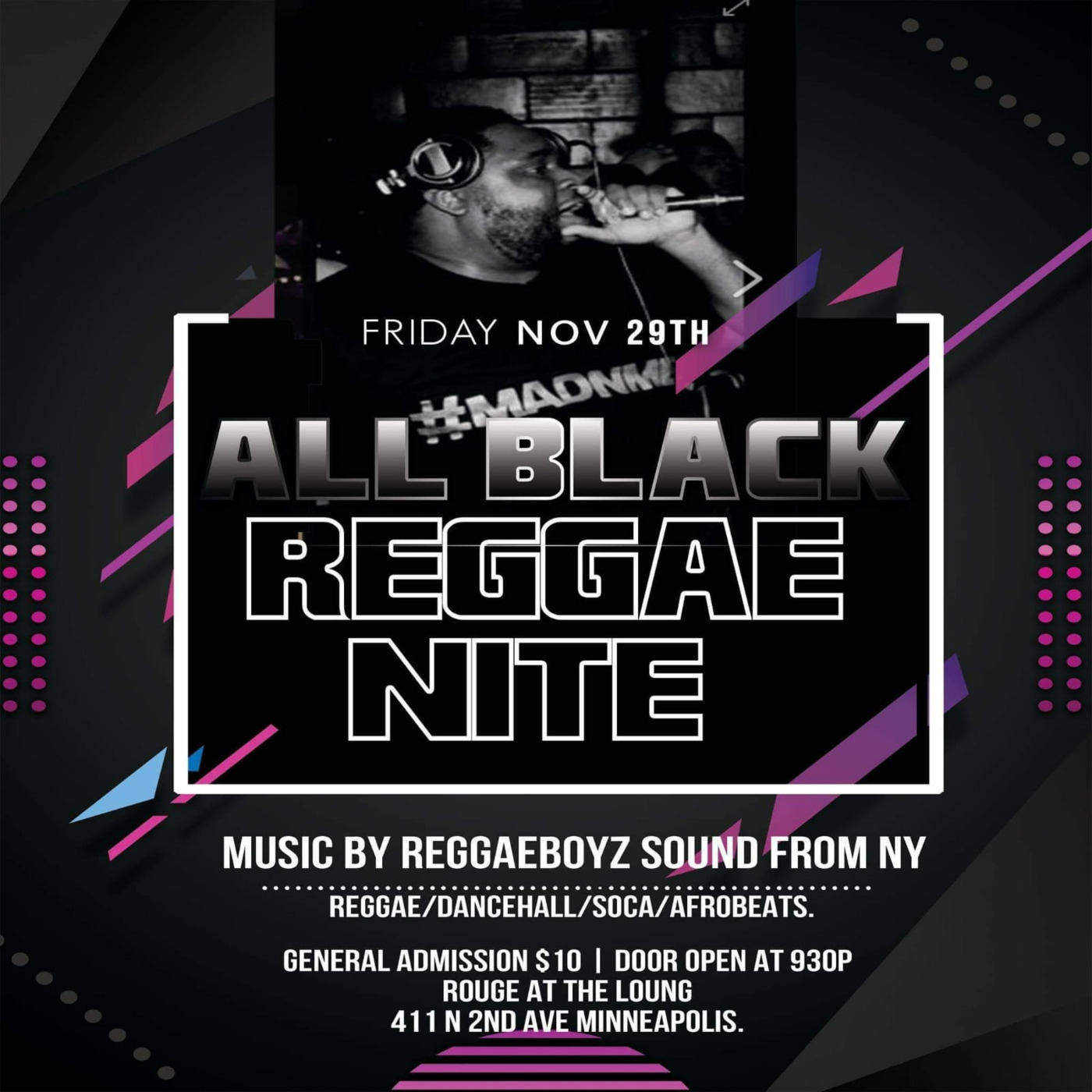 PARTY VIBES 46: REGGAE NITE NOV 2019