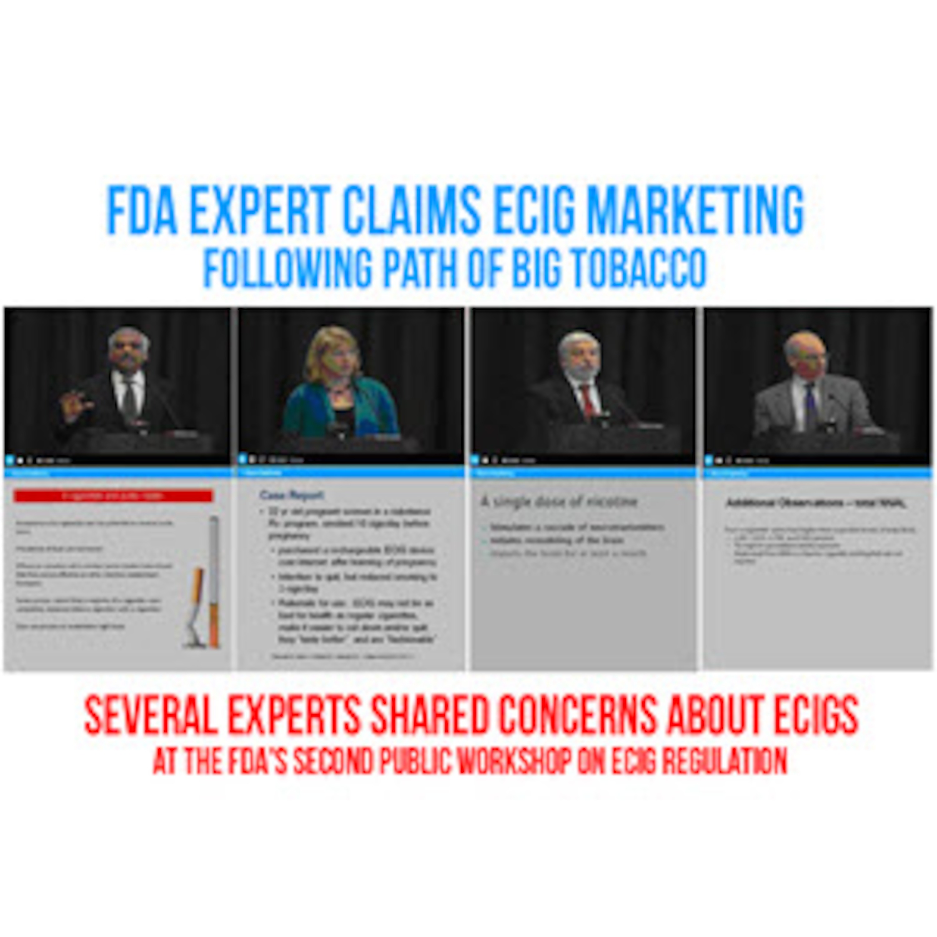 FDA Expert Claims eCigs Are Following The Path Of Big Tobacco - ECCR Live - eCig News Podcast - Episode #6 episode artwork