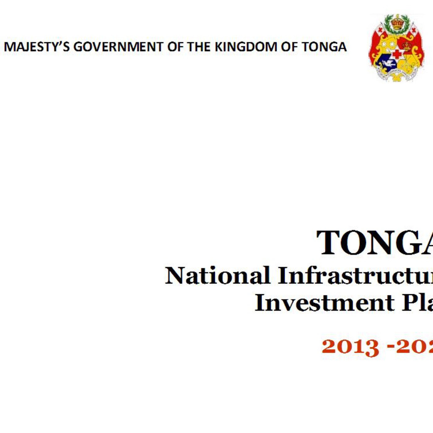 Tonga sets new course on infrastructure investment