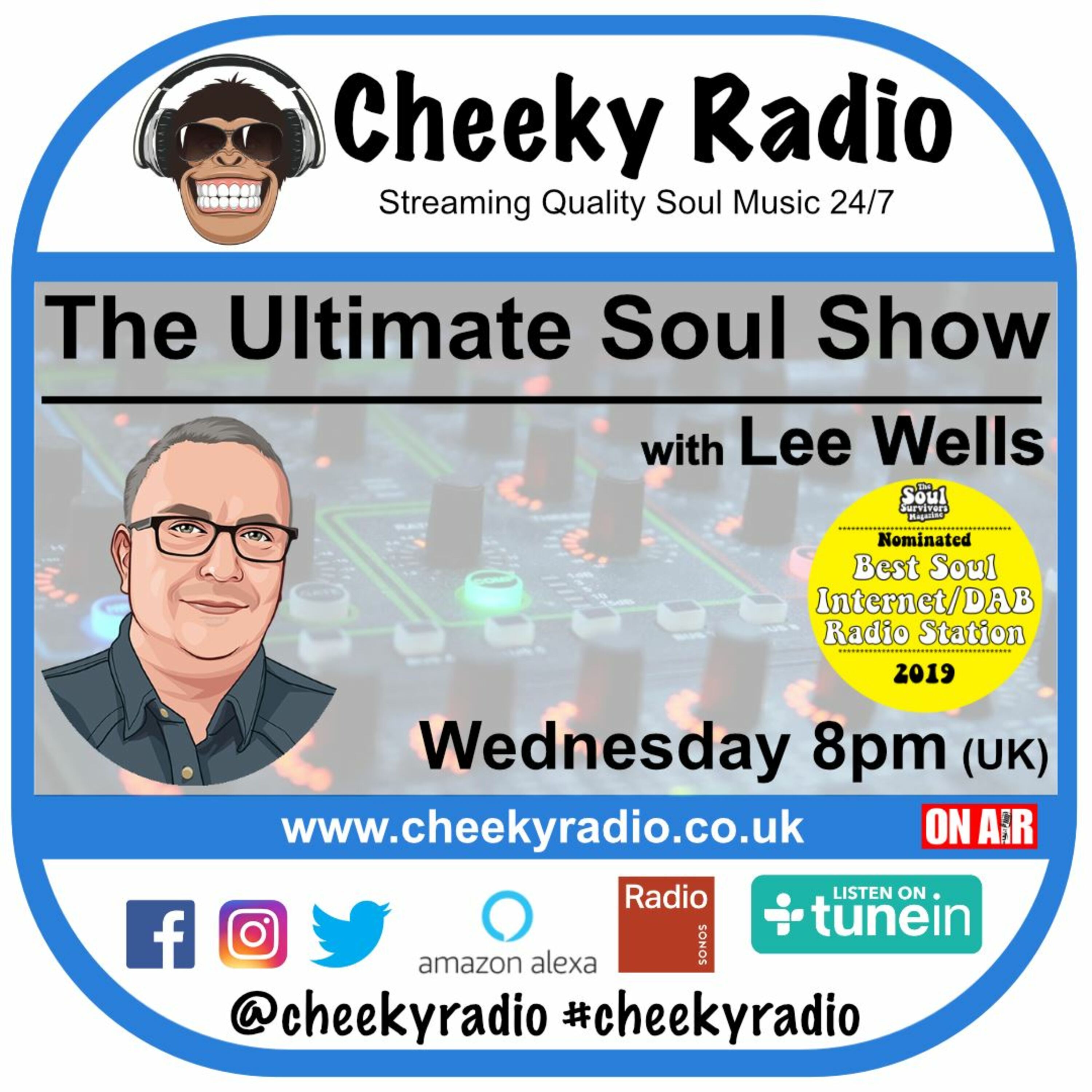 Episode 129: The Lee  Wells Ultimate Soul Show 2nd Marsh 2022 on  Cheeky Radio