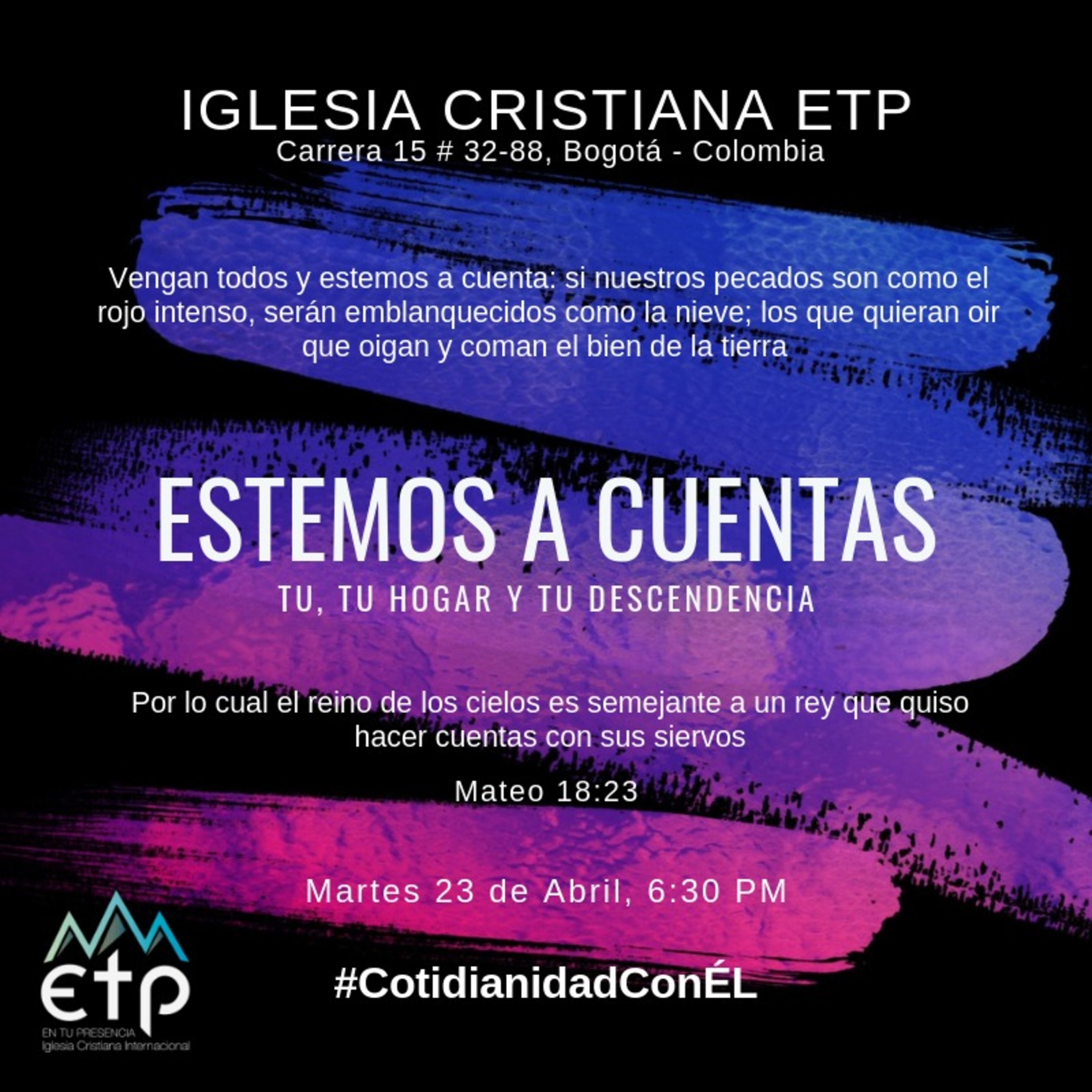 Charlas Pastor Luis Salas, Iglesia ETP