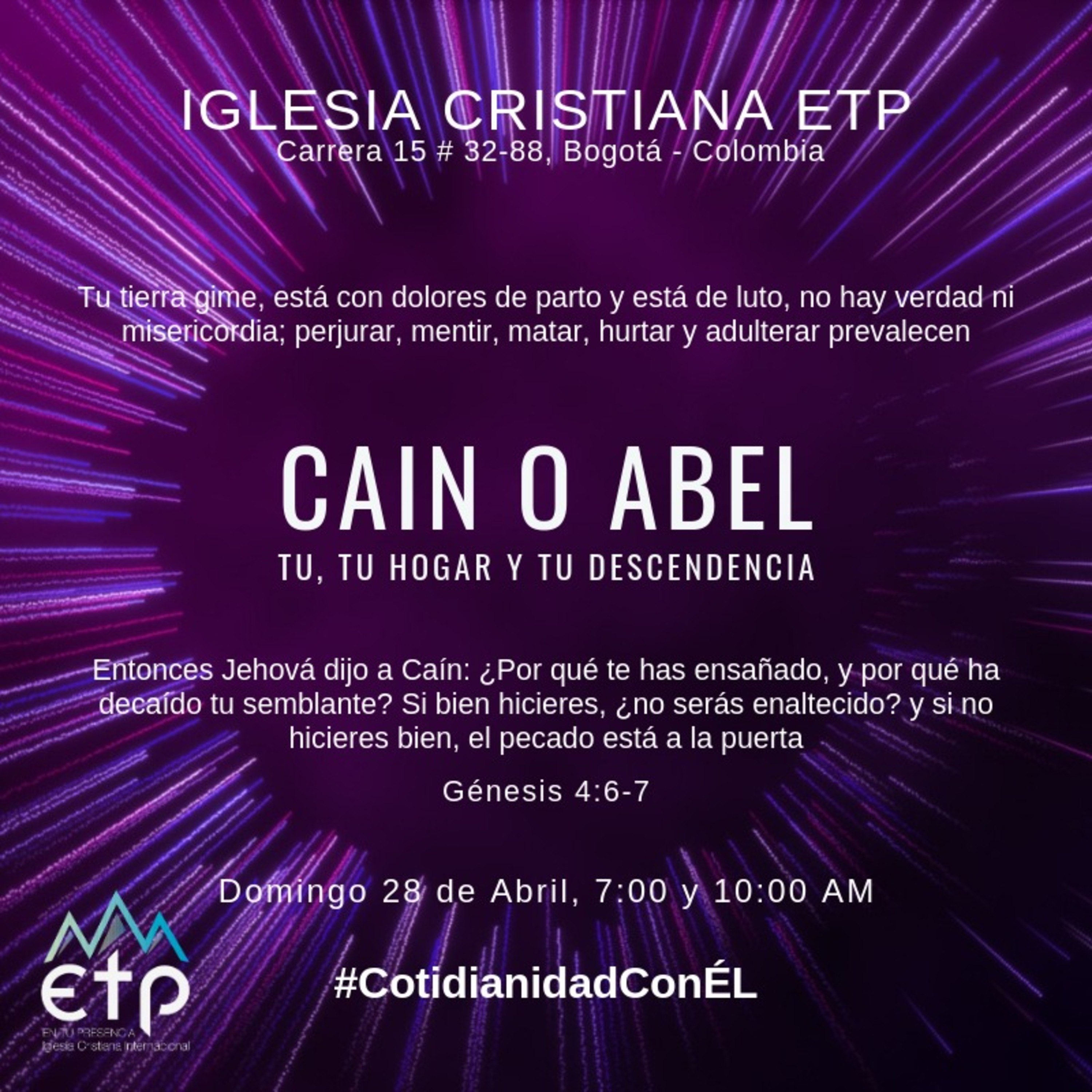 Charlas Pastor Luis Salas, Iglesia ETP