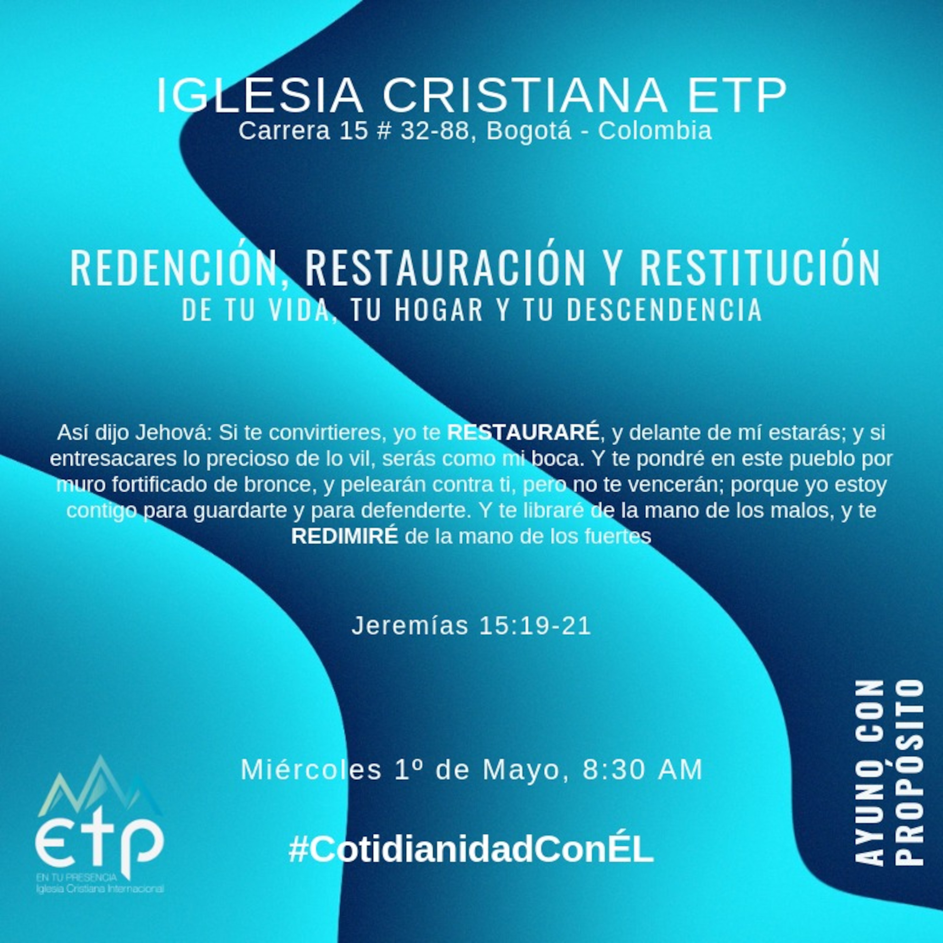 Charlas Pastor Luis Salas, Iglesia ETP
