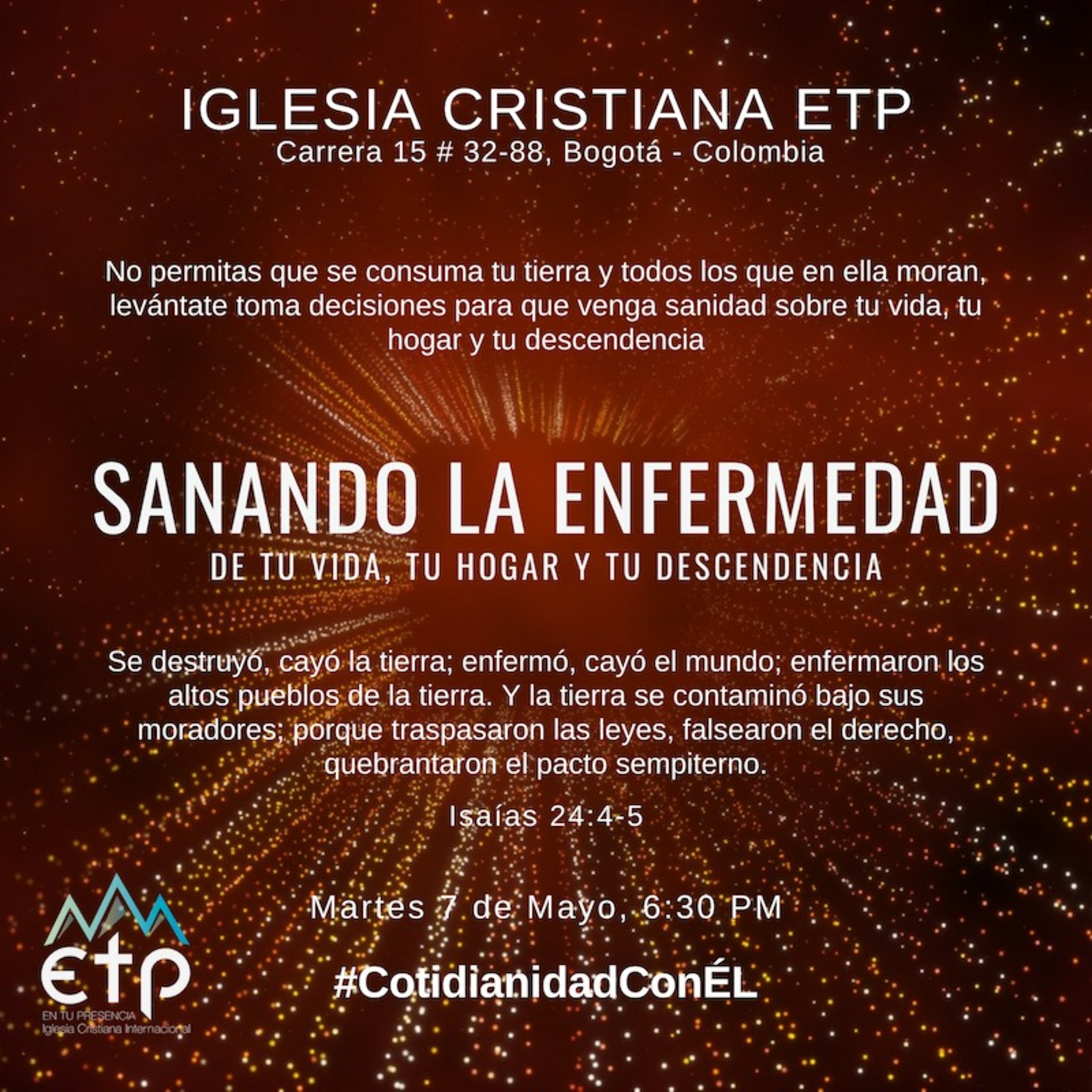 Charlas Pastor Luis Salas, Iglesia ETP