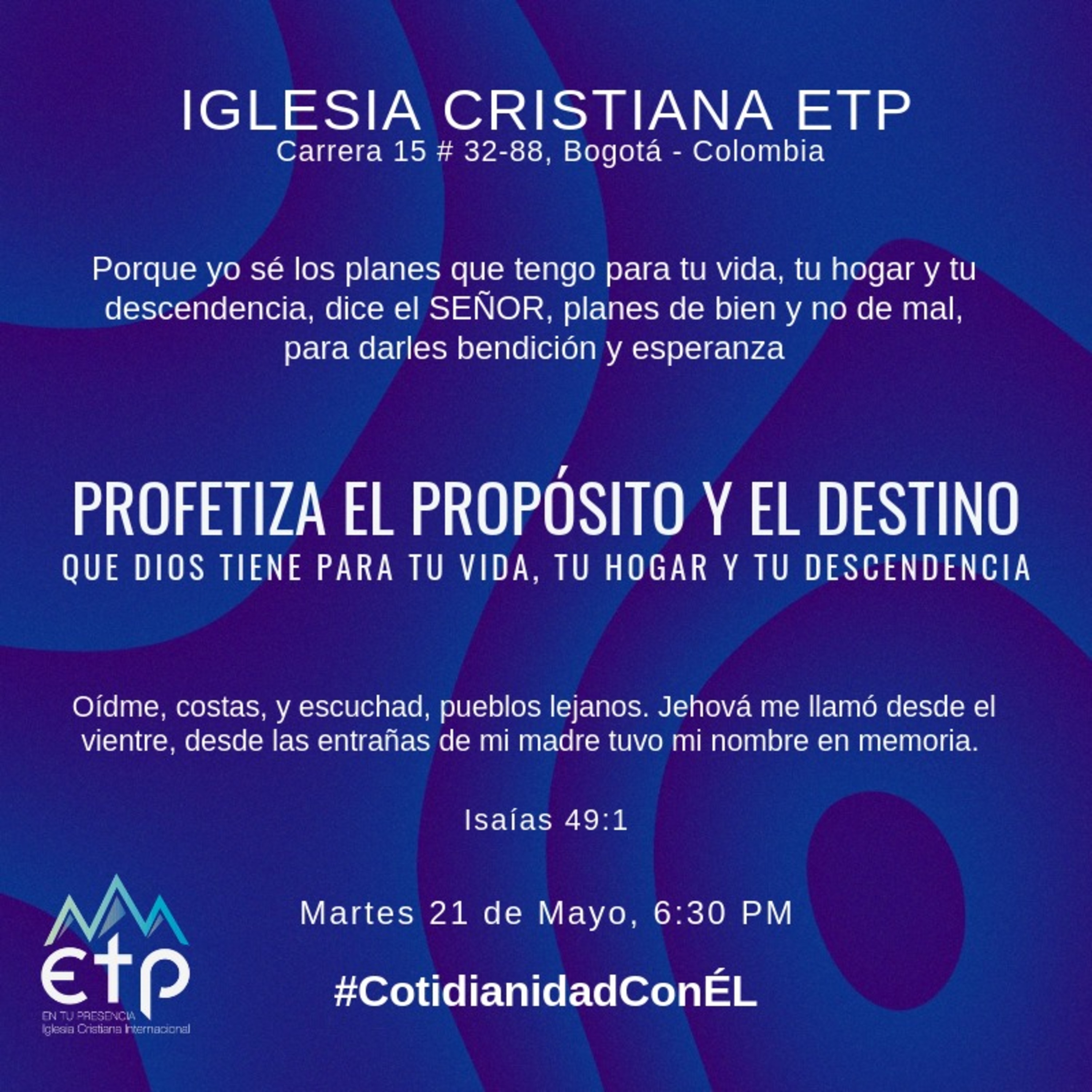 Charlas Pastor Luis Salas, Iglesia ETP