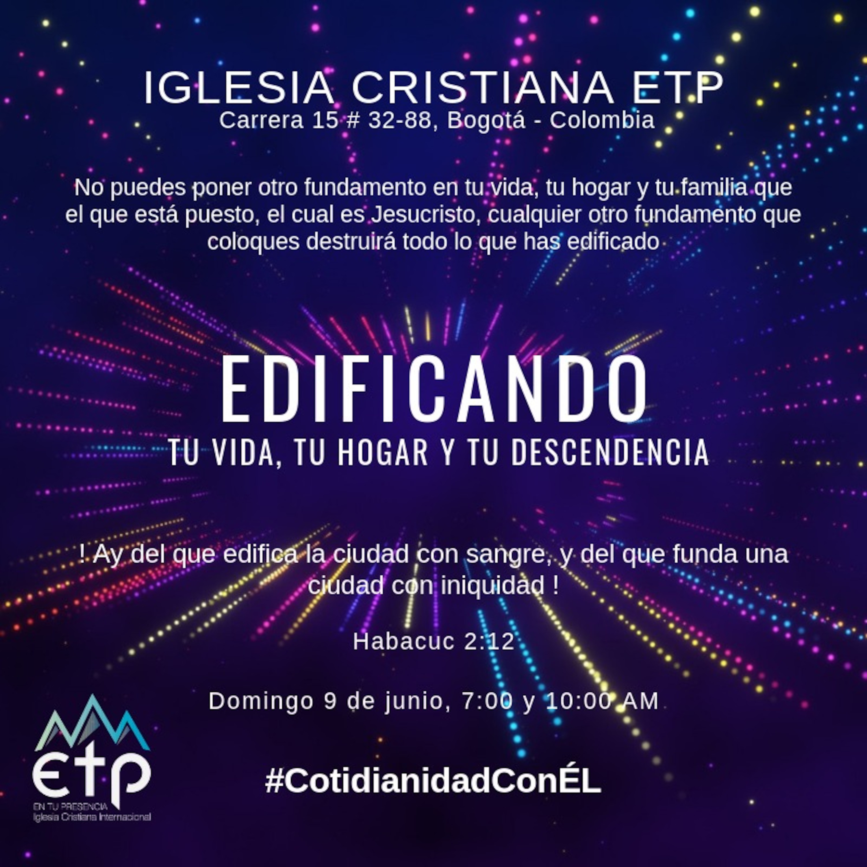 Charlas Pastor Luis Salas, Iglesia ETP