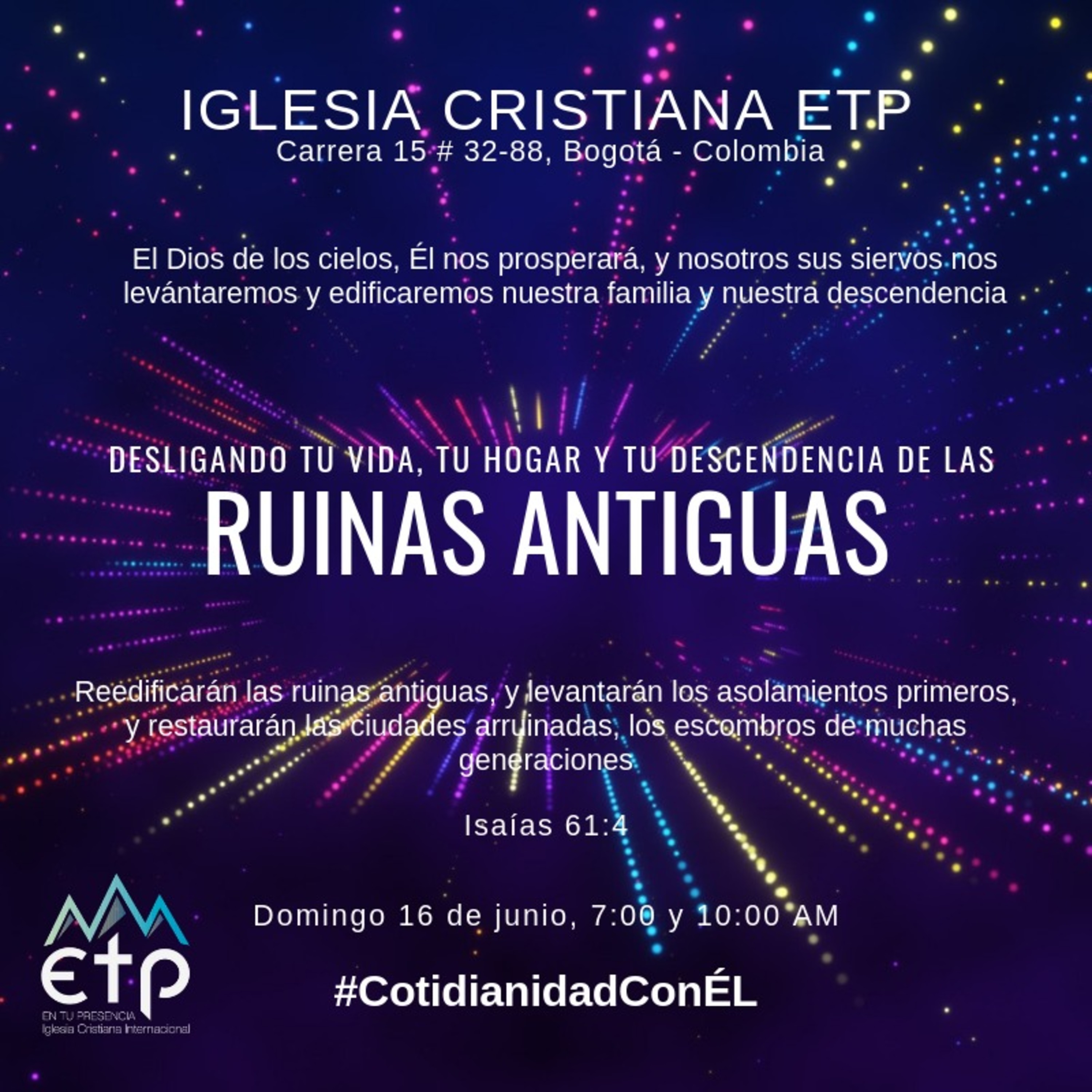 Charlas Pastor Luis Salas, Iglesia ETP