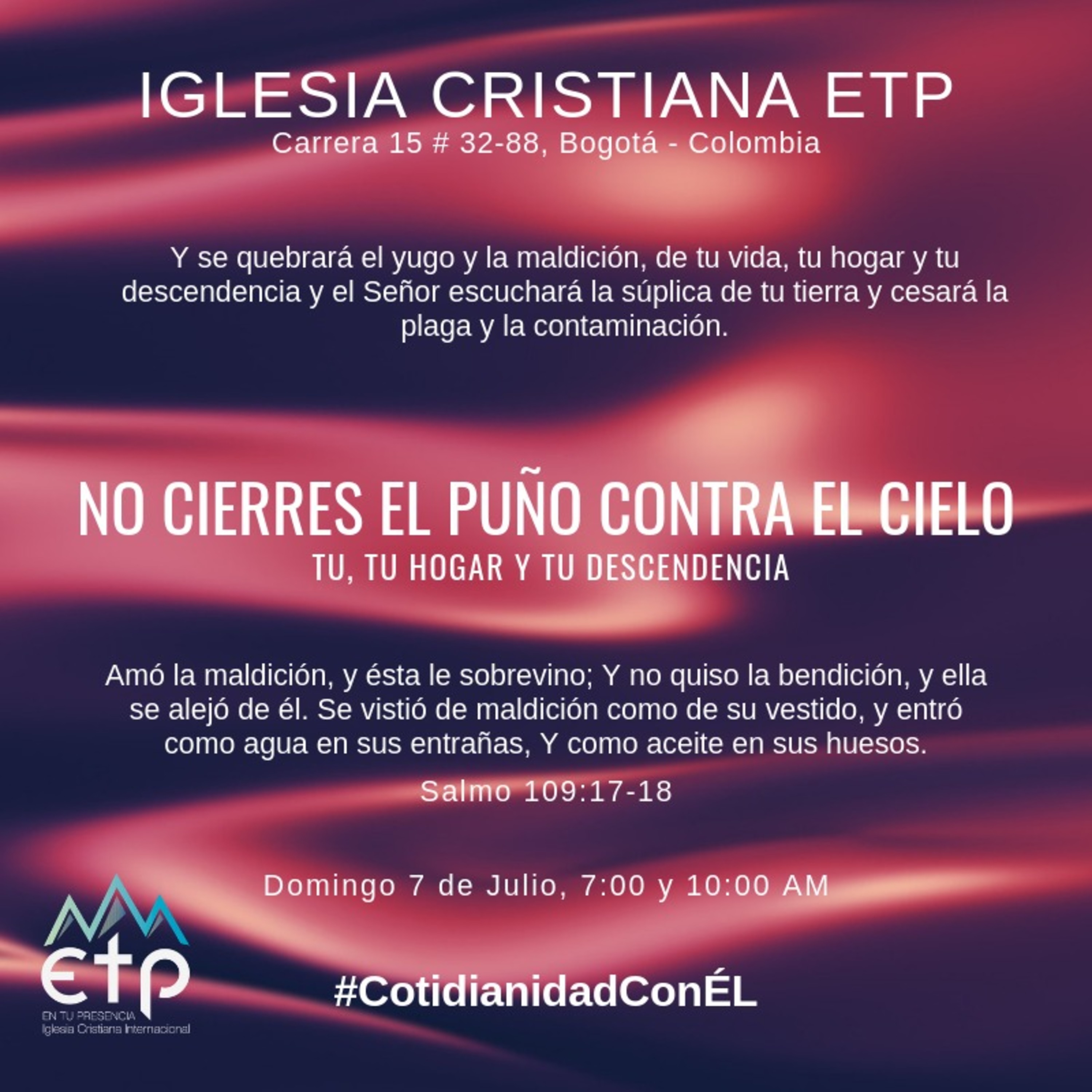 Charlas Pastor Luis Salas, Iglesia ETP