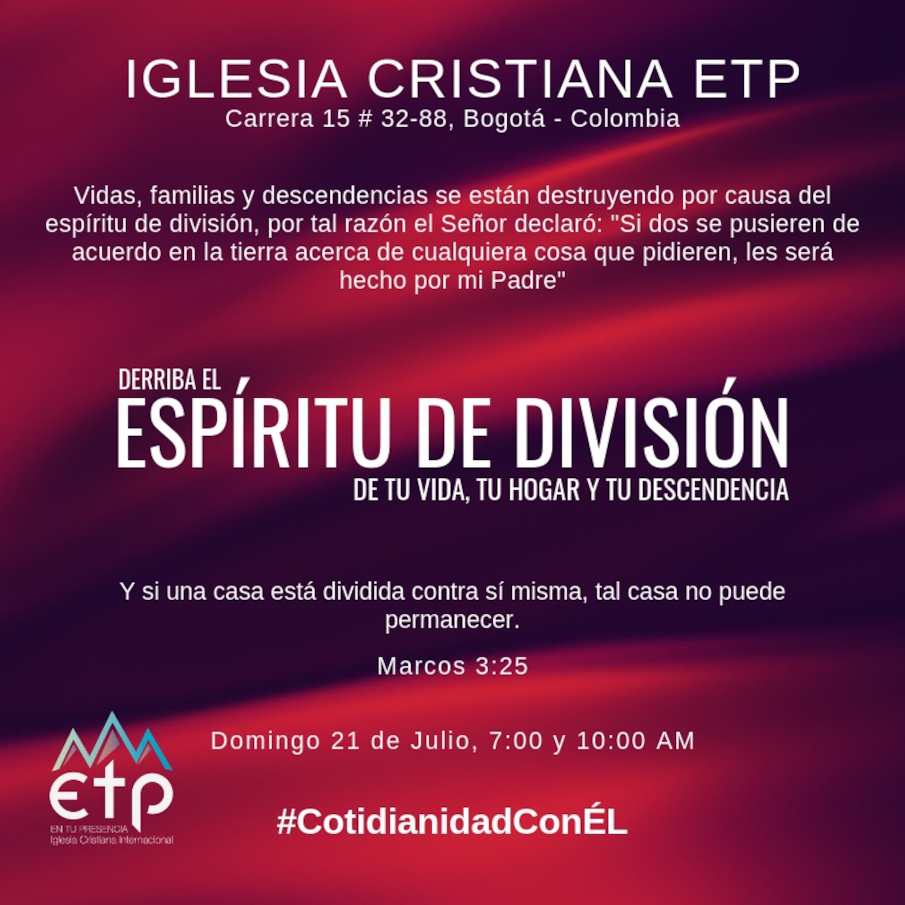 Charlas Pastor Luis Salas, Iglesia ETP