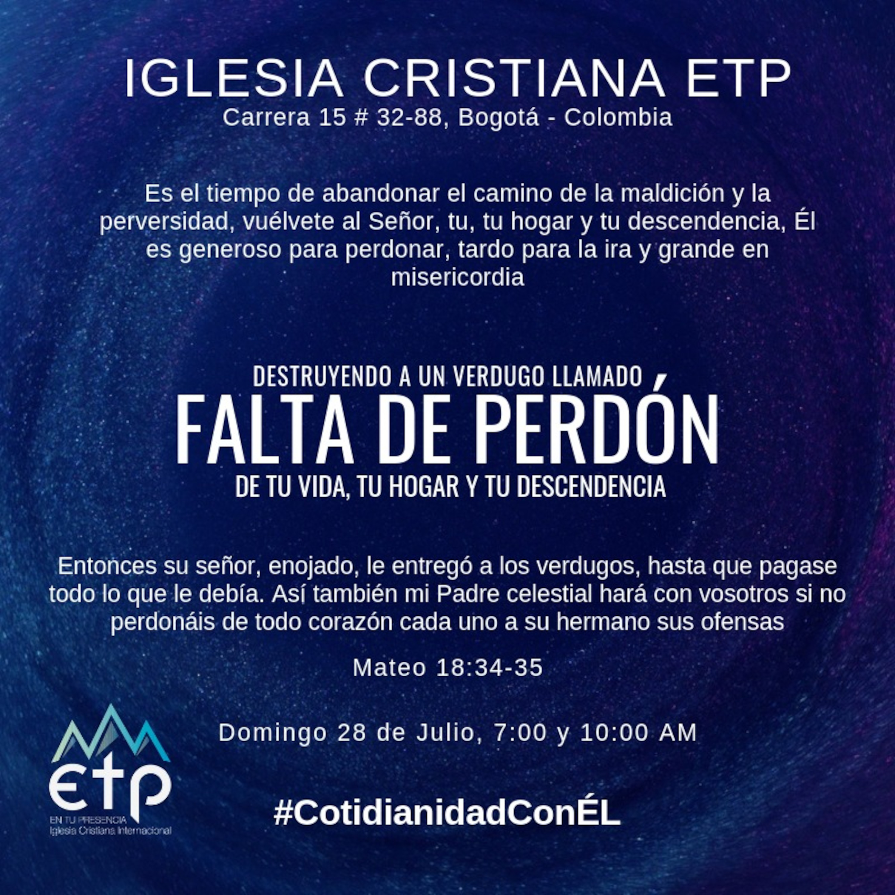 Charlas Pastor Luis Salas, Iglesia ETP