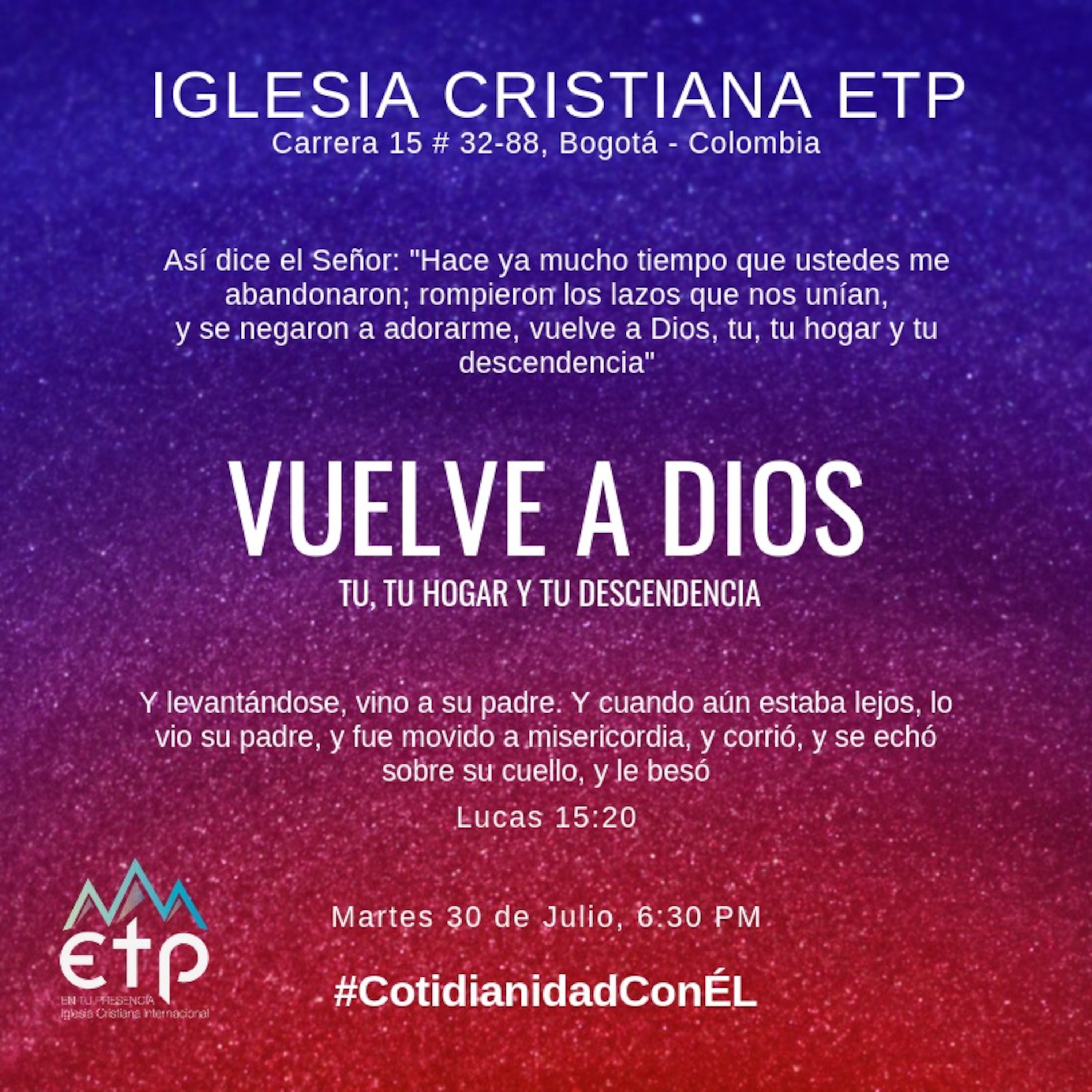Charlas Pastor Luis Salas, Iglesia ETP