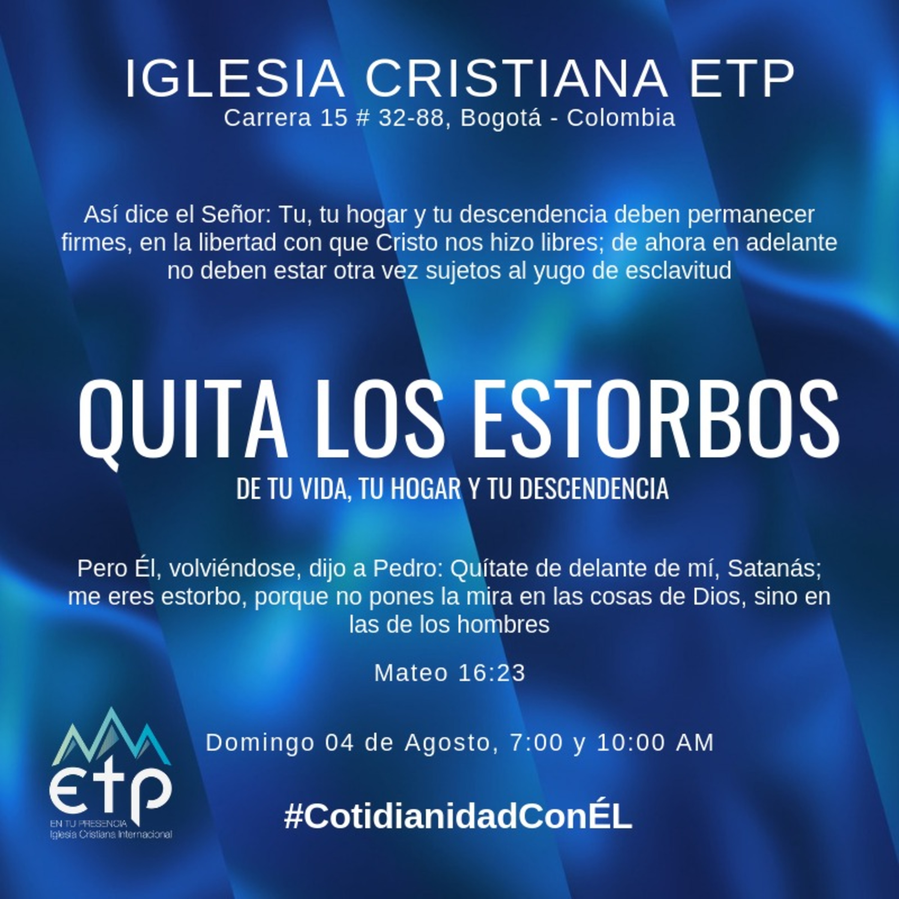 Charlas Pastor Luis Salas, Iglesia ETP
