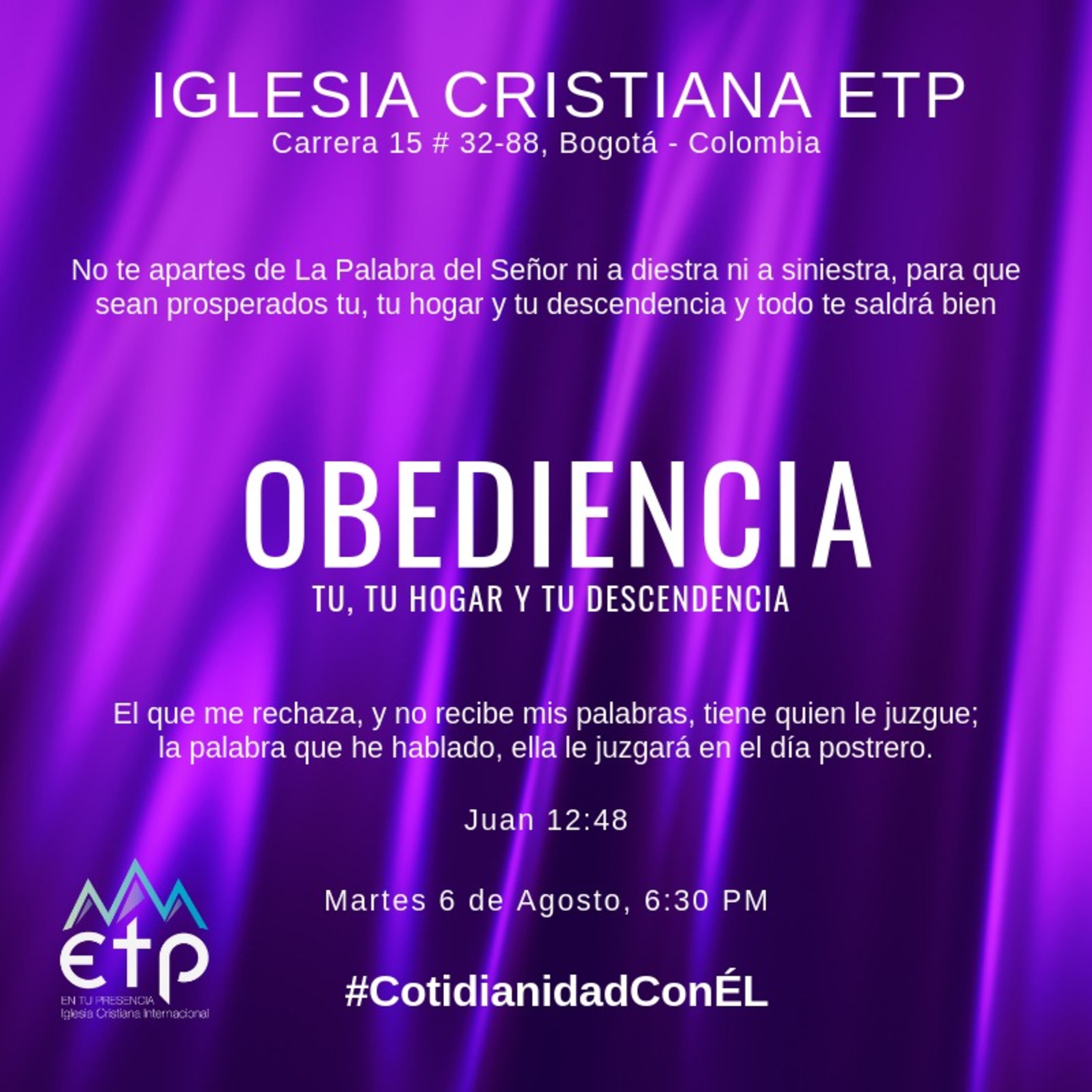 Charlas Pastor Luis Salas, Iglesia ETP