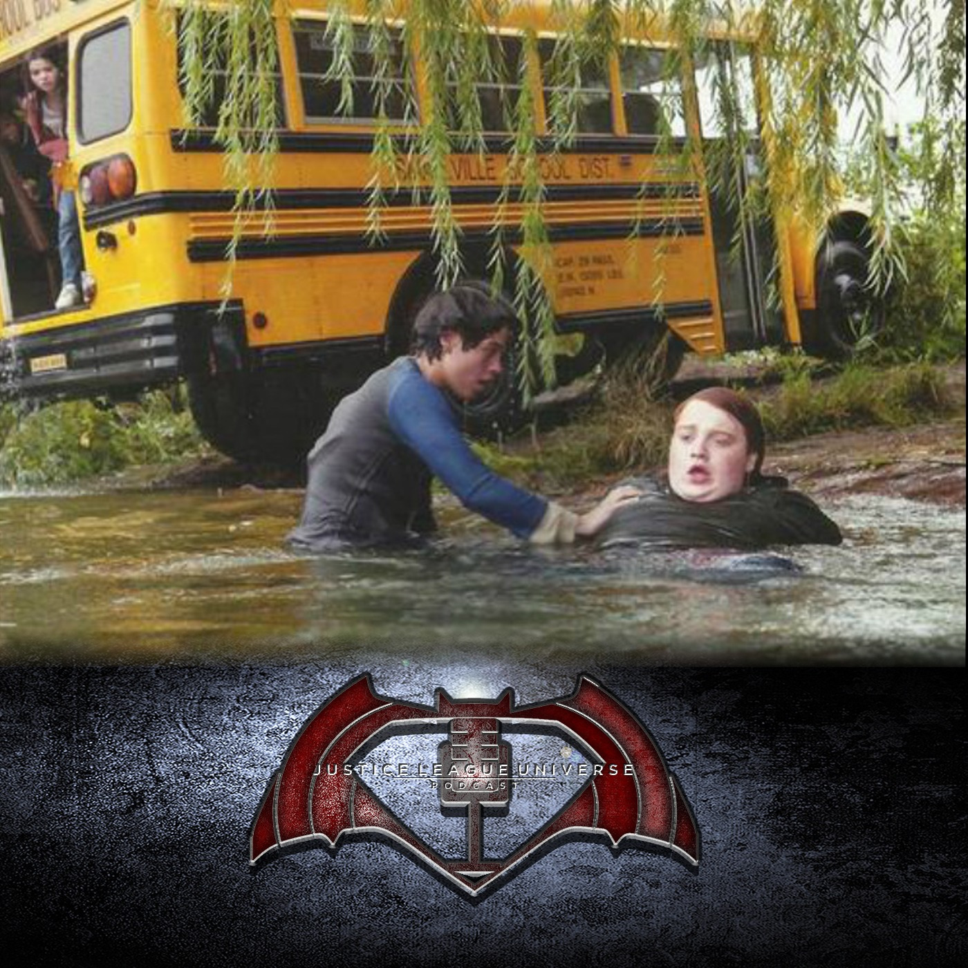 Man of Steel - Scenes 13-14 - Clark Out of Water, School Bus Rescue