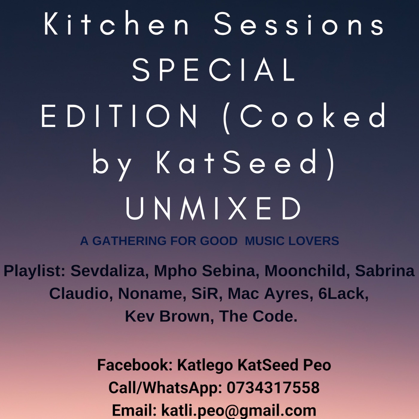 Kitchen Sessions SPECIAL EDITION  (Cooked by KatSeed) Unmixed