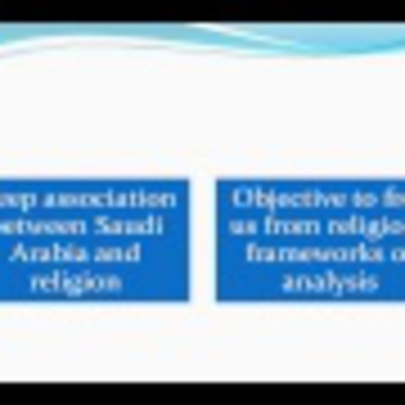 Decentralizing Religion in the Analysis of Saudi Arabia