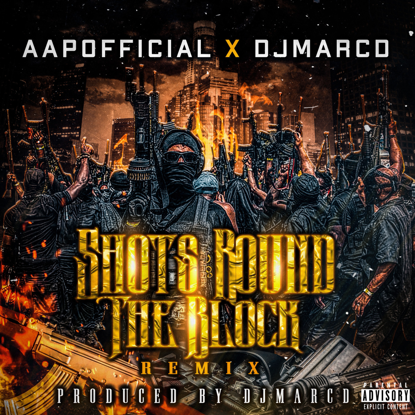 #NewMusic #DroppingThisWeek ... SHOTS ROUND THE BLOCK - AAPOFFICIAL X DJMARCD #REMIX #TRAP #RAP #STREAM #DOWNLOAD