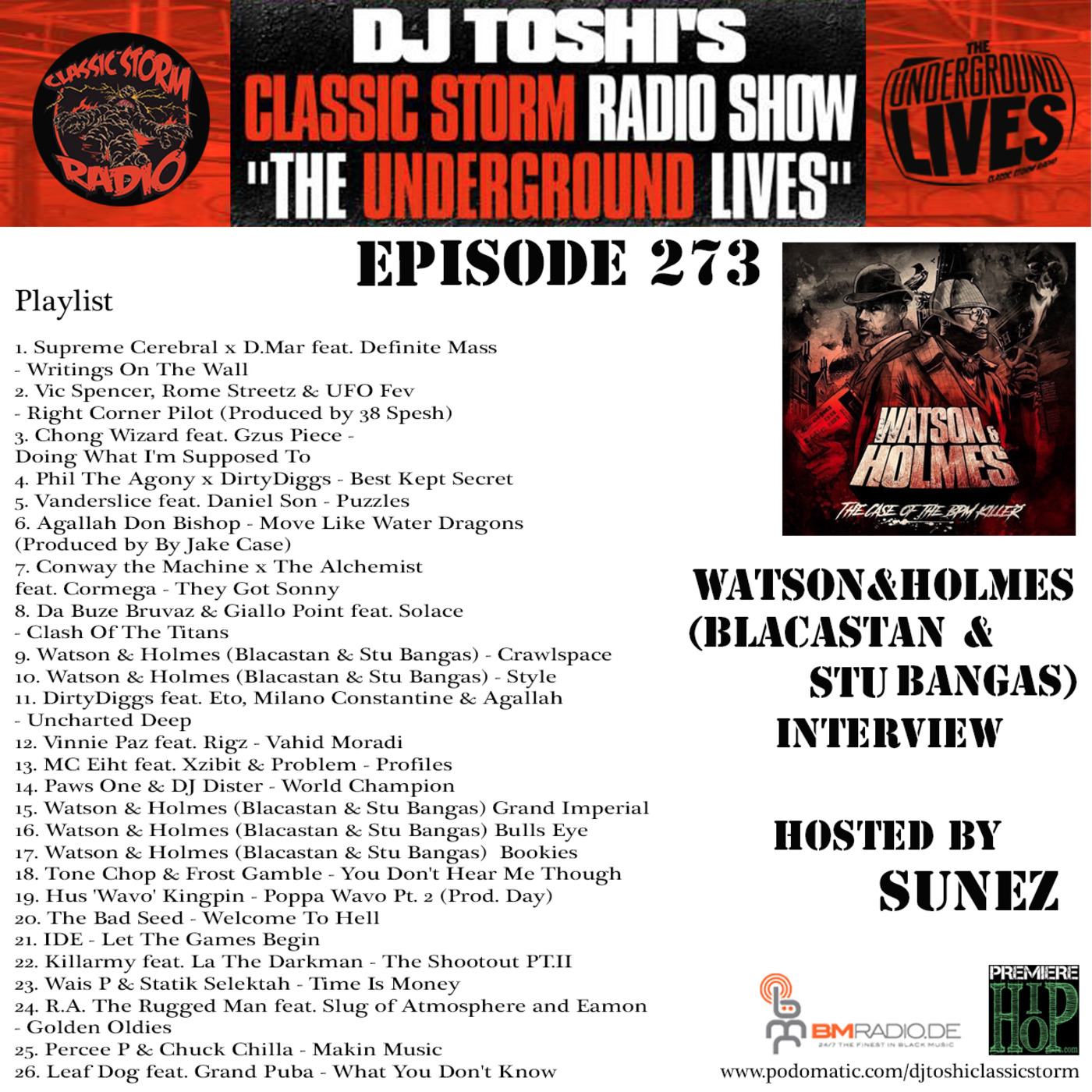 CLASSIC STORM RADIO EPISODE 274 - WATSON & HOLMES (BLACASTAN & STU BANGAS) INTERVIEW episode artwork