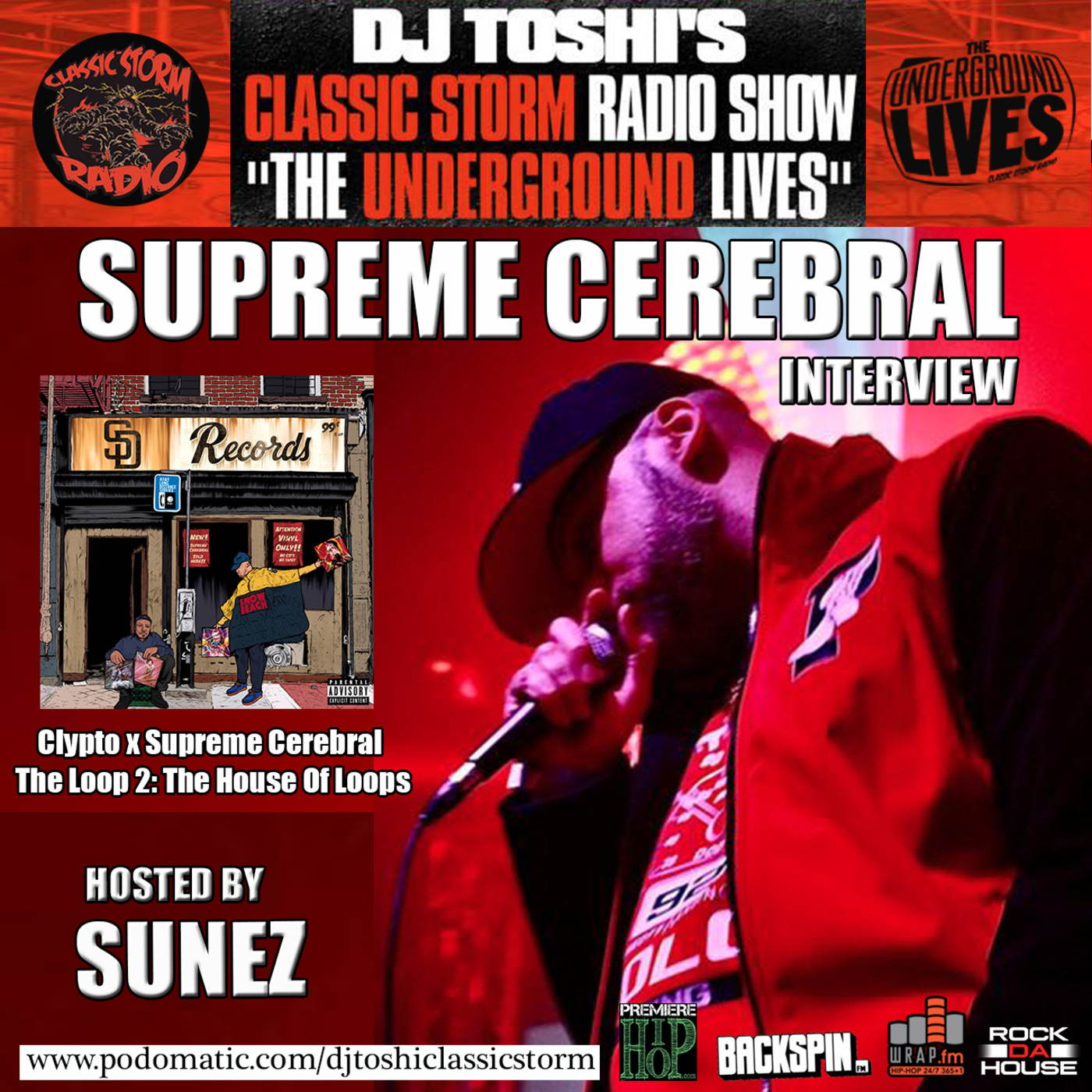 Episode 303: CLASSIC STORM RADIO EPISODE 302 - GUEST INTERVIEW, SUPREME CEREBRAL episode artwork