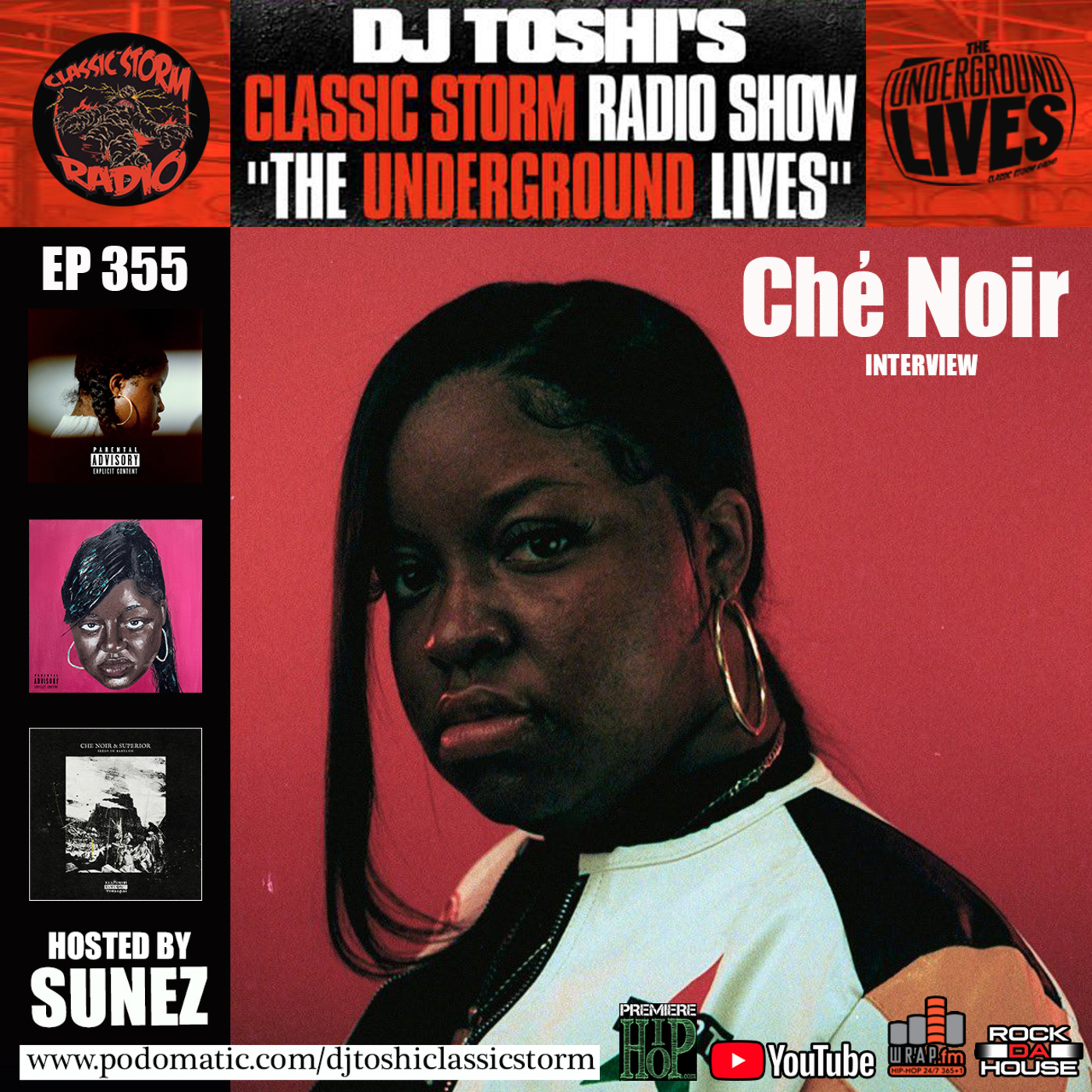 Episode 355: CLASSIC STORM RADIO EPISODE 355 - GUEST, CHE NOIR / J-Scienide episode artwork