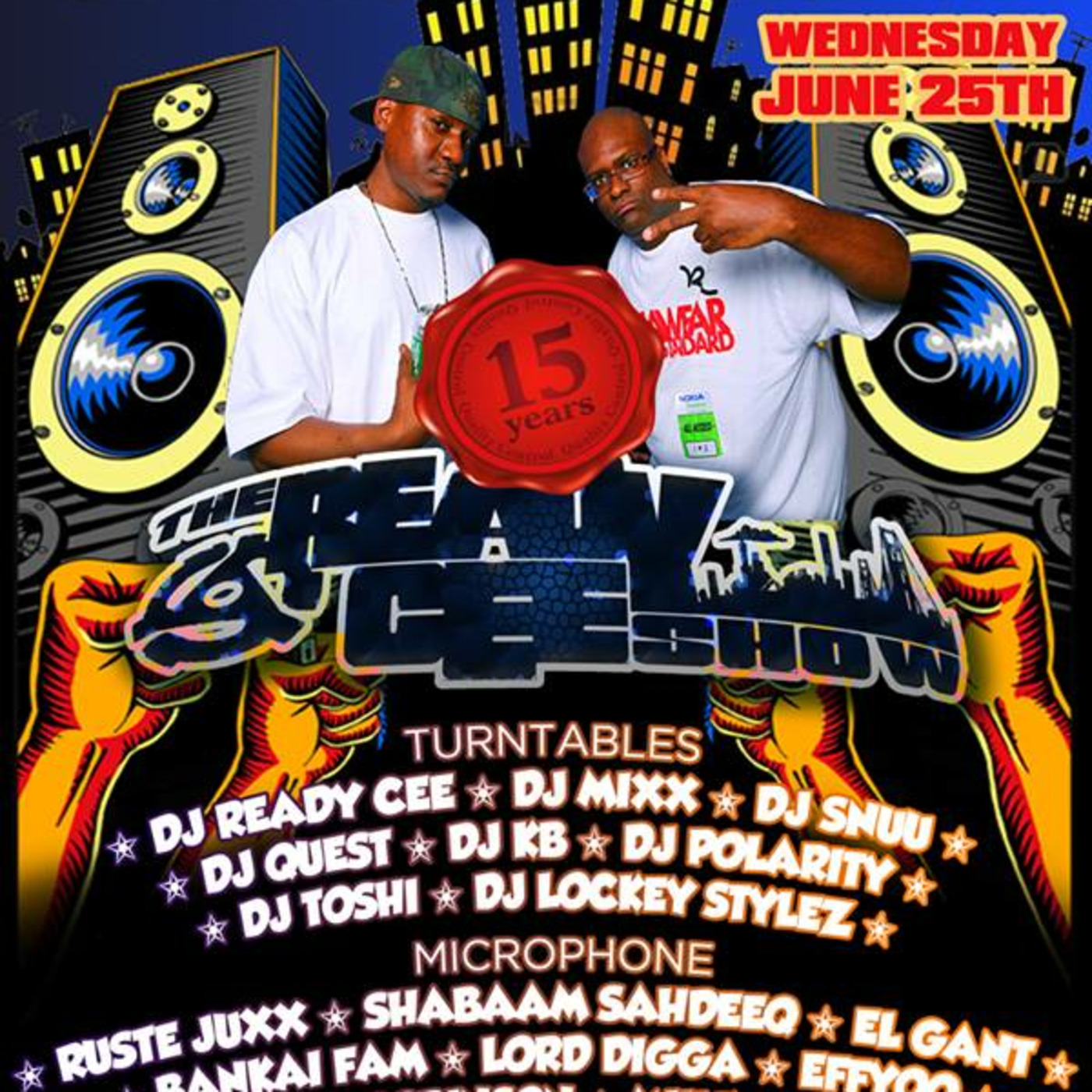 DJ TOSHI MIX FOR THE READY CEE SHOW 15 YEARS ANNIVERSARY SHOW - WEDNESDAY, JUNE 25TH @ LIT LOUNGE episode artwork