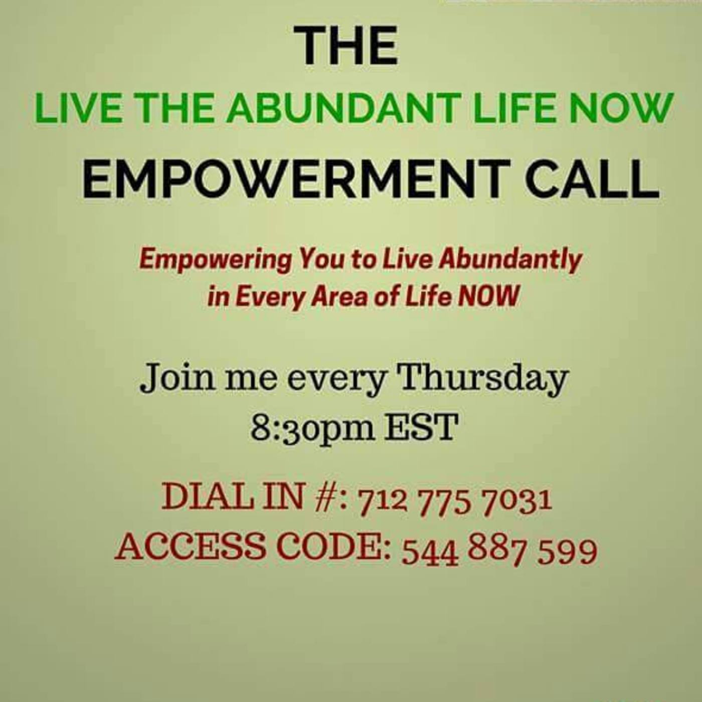 Saquoye J. Tarver - Live The Abundant Life Now Empowerment Call