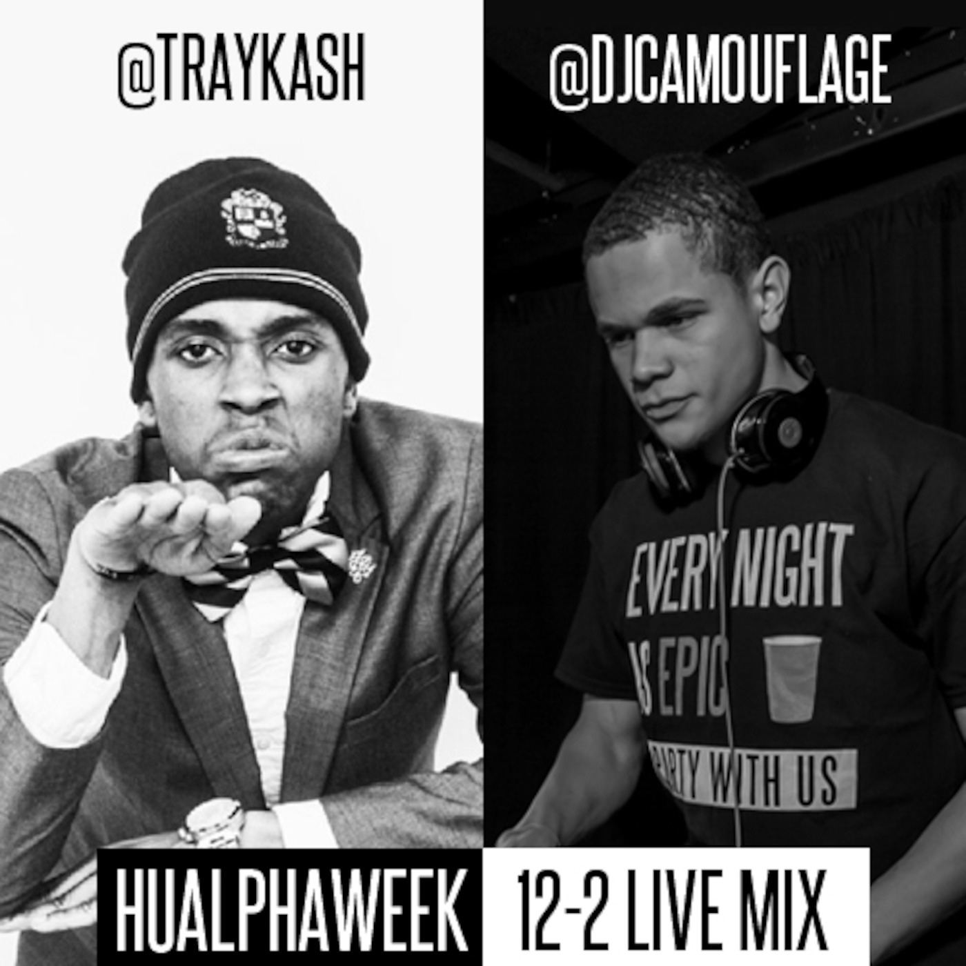 HUAlphaWeek Live 12-2 Mix @DJCamouflage + @TrayKash episode artwork