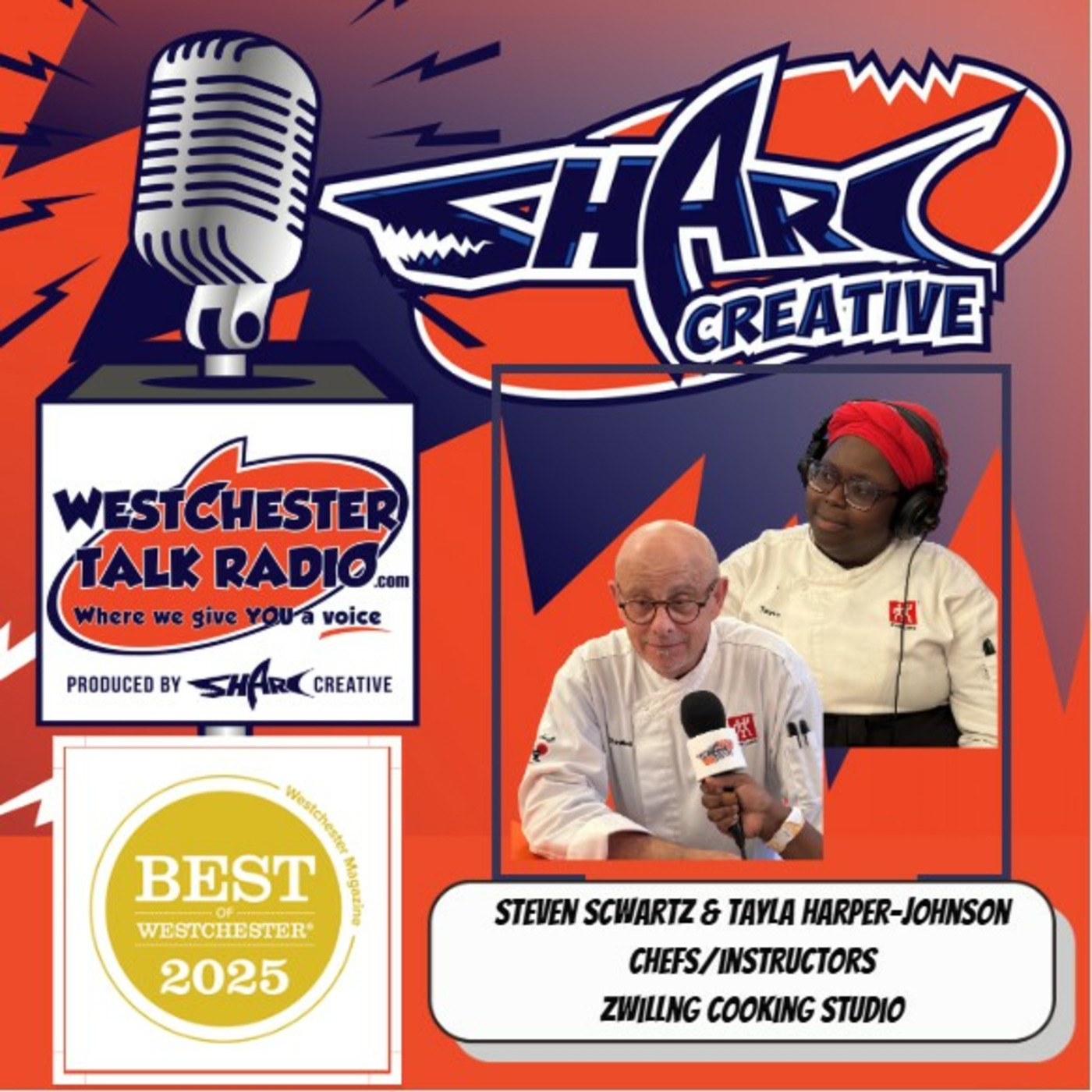 Episode 112: Westchester Magazine's 2025 Best of Westchester Party - with host Joan Franzino and featuring chef and instructors Tayla Harper-Johnson & Steven Schwartz from Zwilling Cooking Studio