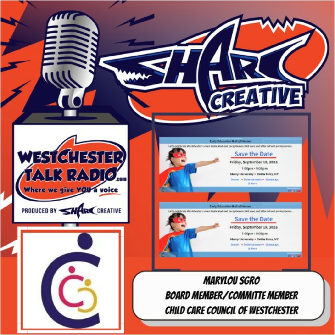 Episode 155: The Child Care Council of Westchester’s 2025 Hall of Heroes Celebration, featuring Marylou Sgro, board member and committee member of the Child Care Council of Westchester episode artwork