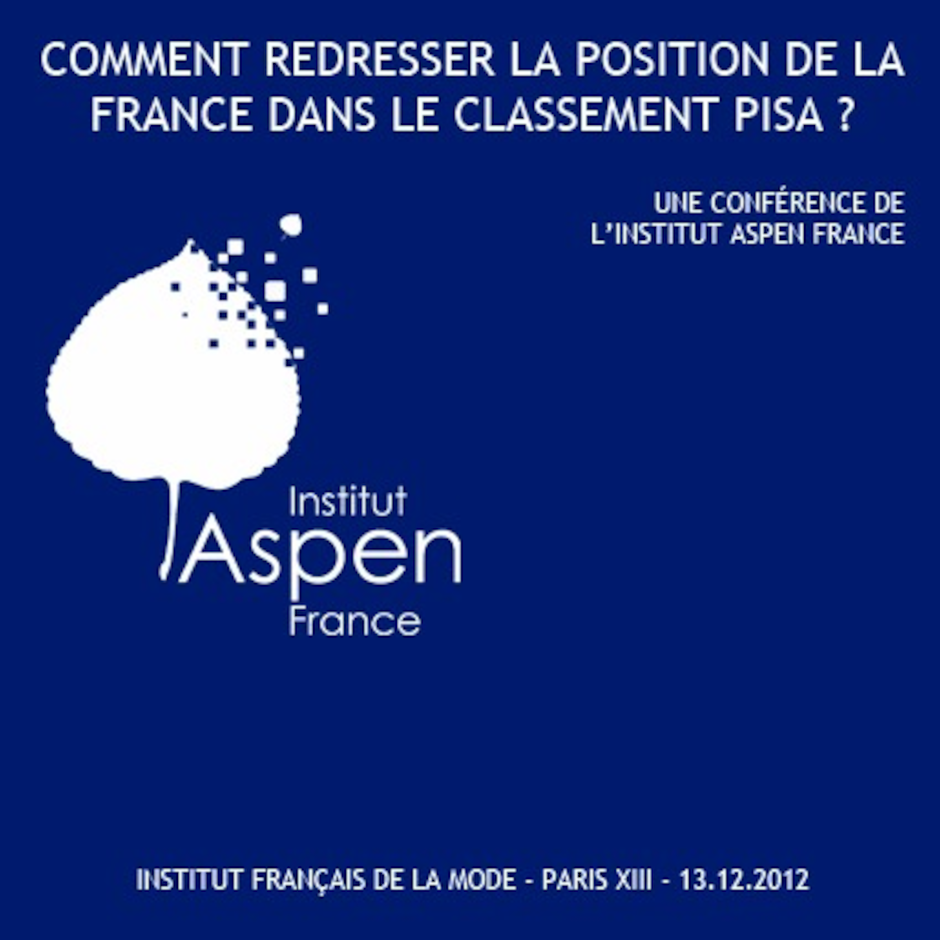 Conférences de l\'Institut Aspen France