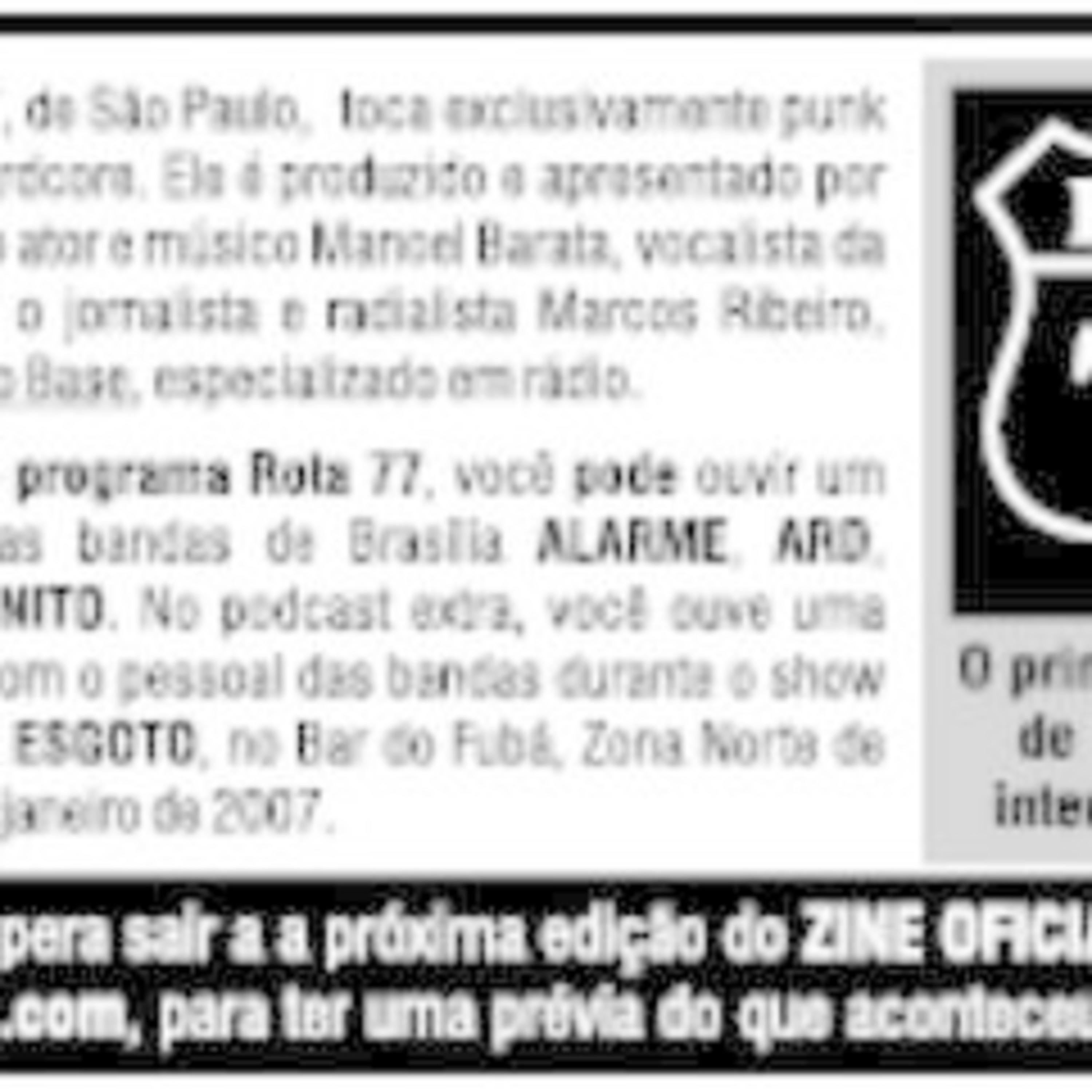 Entrevista com bandas de Brasília - Rota 77 Extra episode artwork