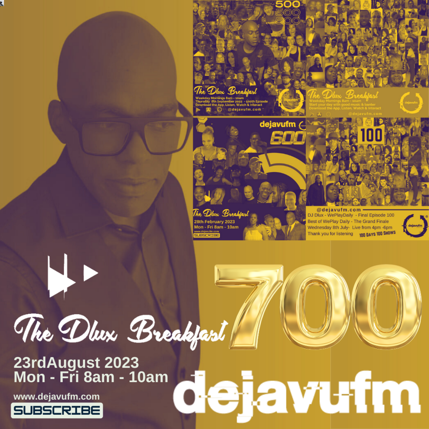 The Dlux Breakfast - Episode 700 23rd August- dejavufm