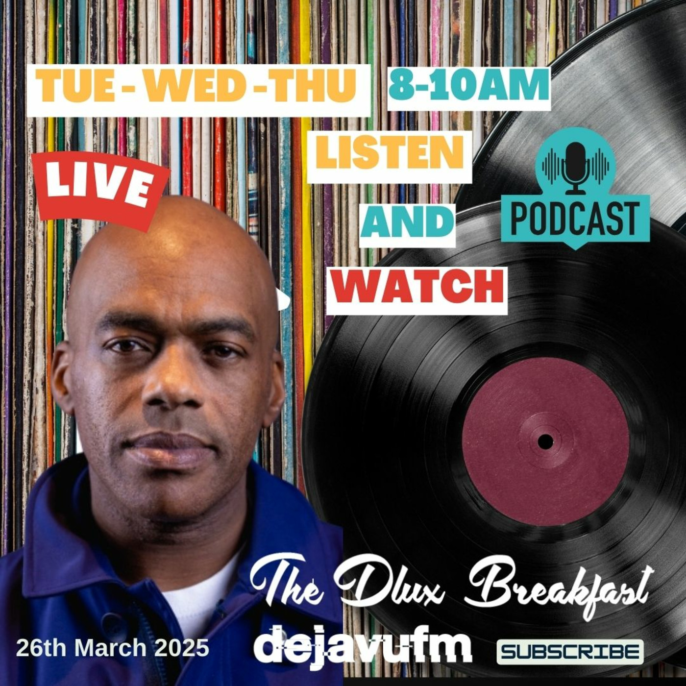 The Dlux Breakfast - 990 27th March  2025 - dejavufm  - Back2 95 Garage