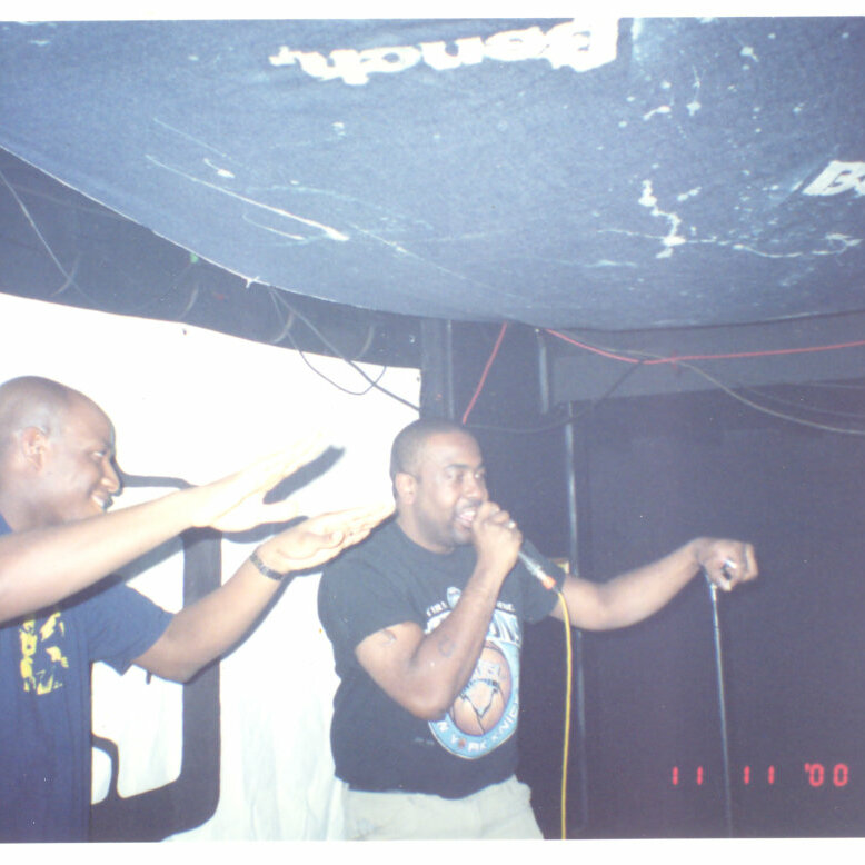 Live in Sheffield, UK at the NY Sushi Party with G-Man episode artwork