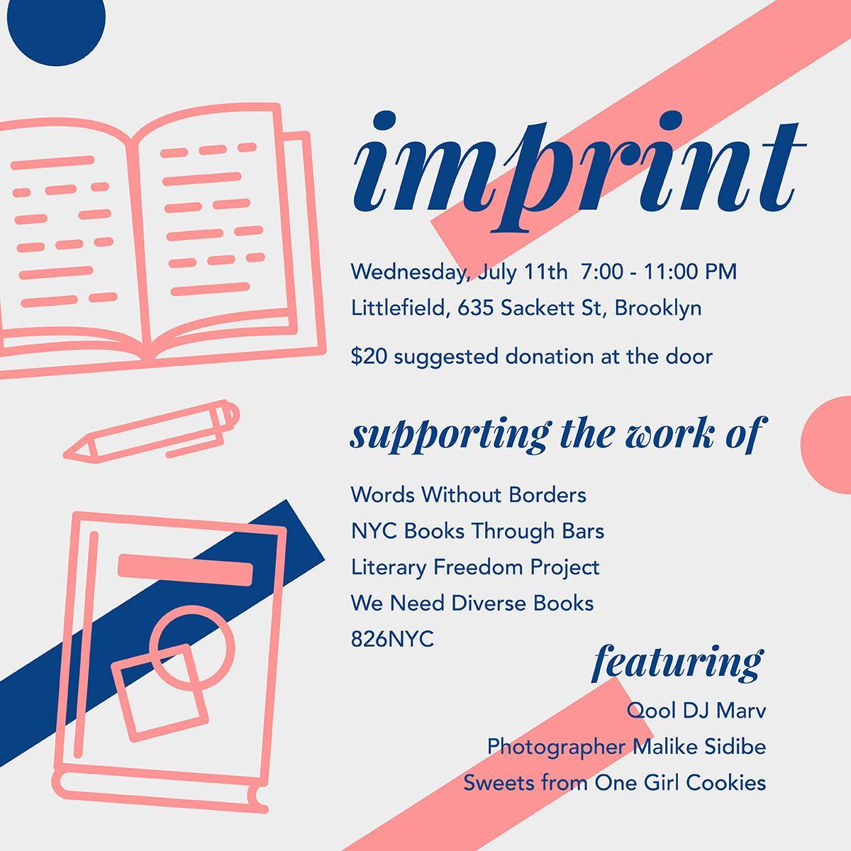 Qool DJ Marv live at Imprint - A Literary Celebration - July 11 2018 at Littlefield in Brooklyn NYC episode artwork