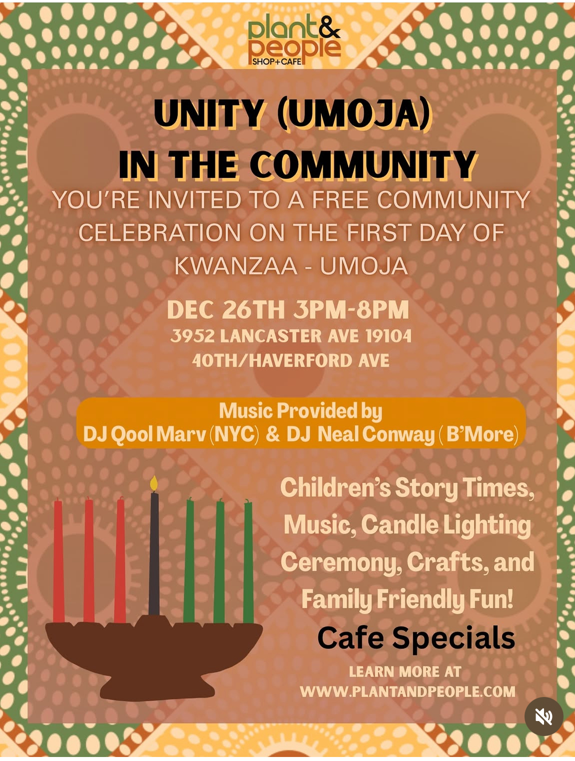 Qool DJ Marv Live at Plant and People Kwanzaa Celebration in Philadelphia - December 26 2025