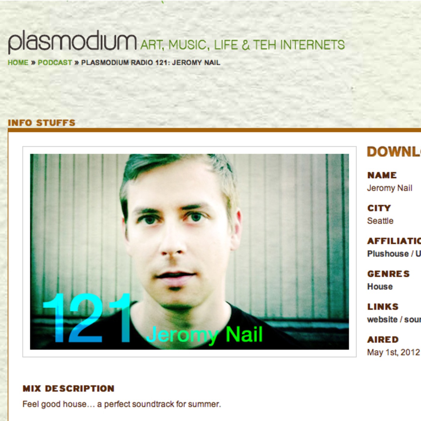 Plasmodium Radio 121 Guest Mix
