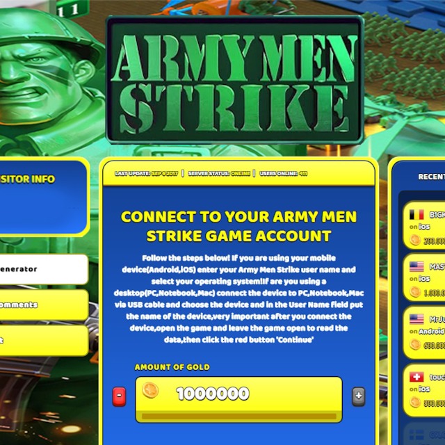 army men strike gold generator