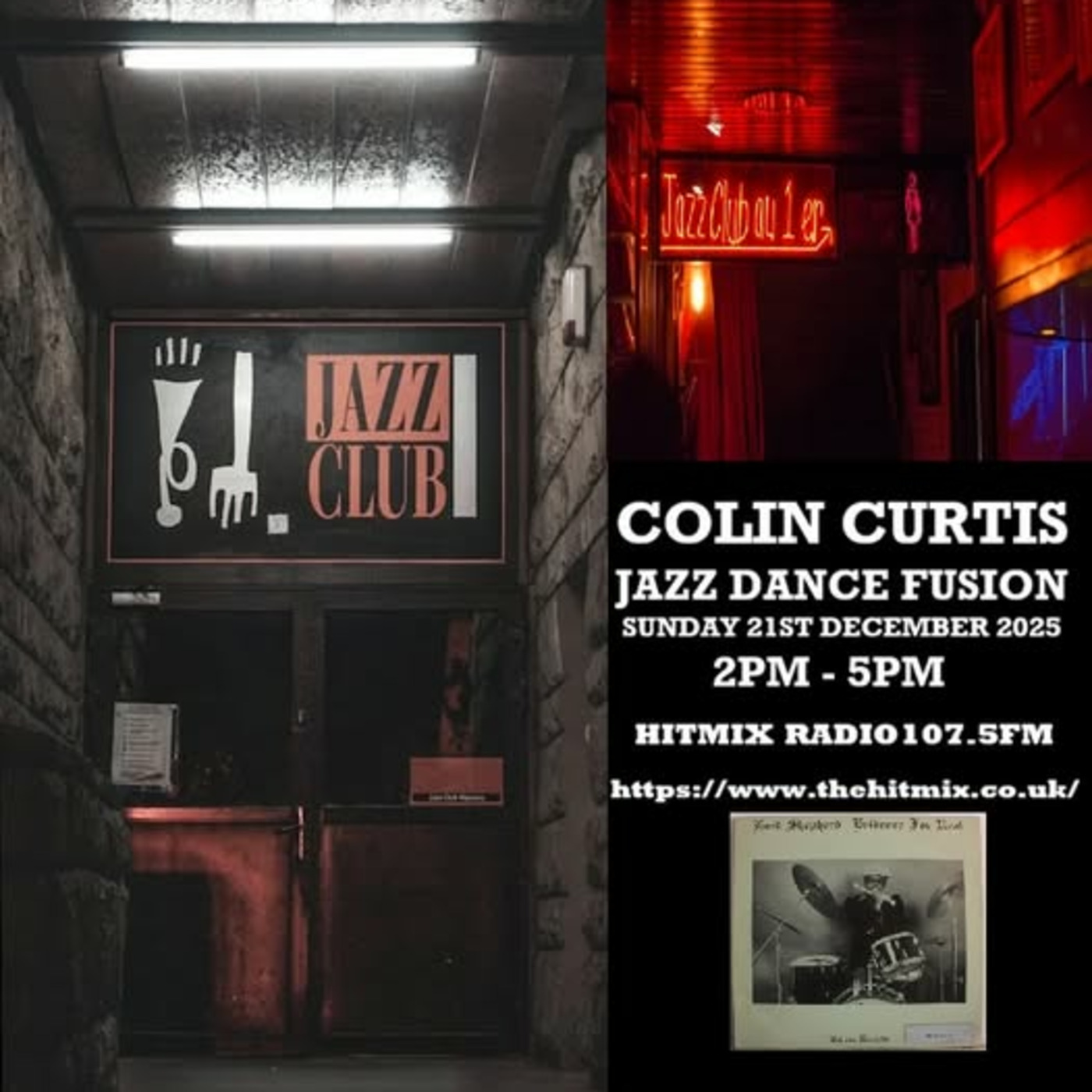 Episode 1238: COLIN CURTIS JAZZ DANCE FUSION SUNDAY 21ST DECEMBER 2025 HITMIX RADIO 107.5FM episode artwork