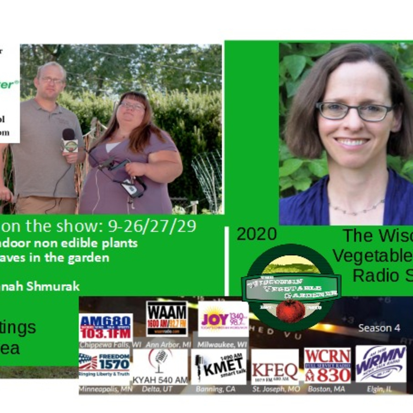 S4E30 Indoor non edible, Leaves for the garden, Guest  Susannah Shmurak - The Wisconsin Vegetable Gardener radio show