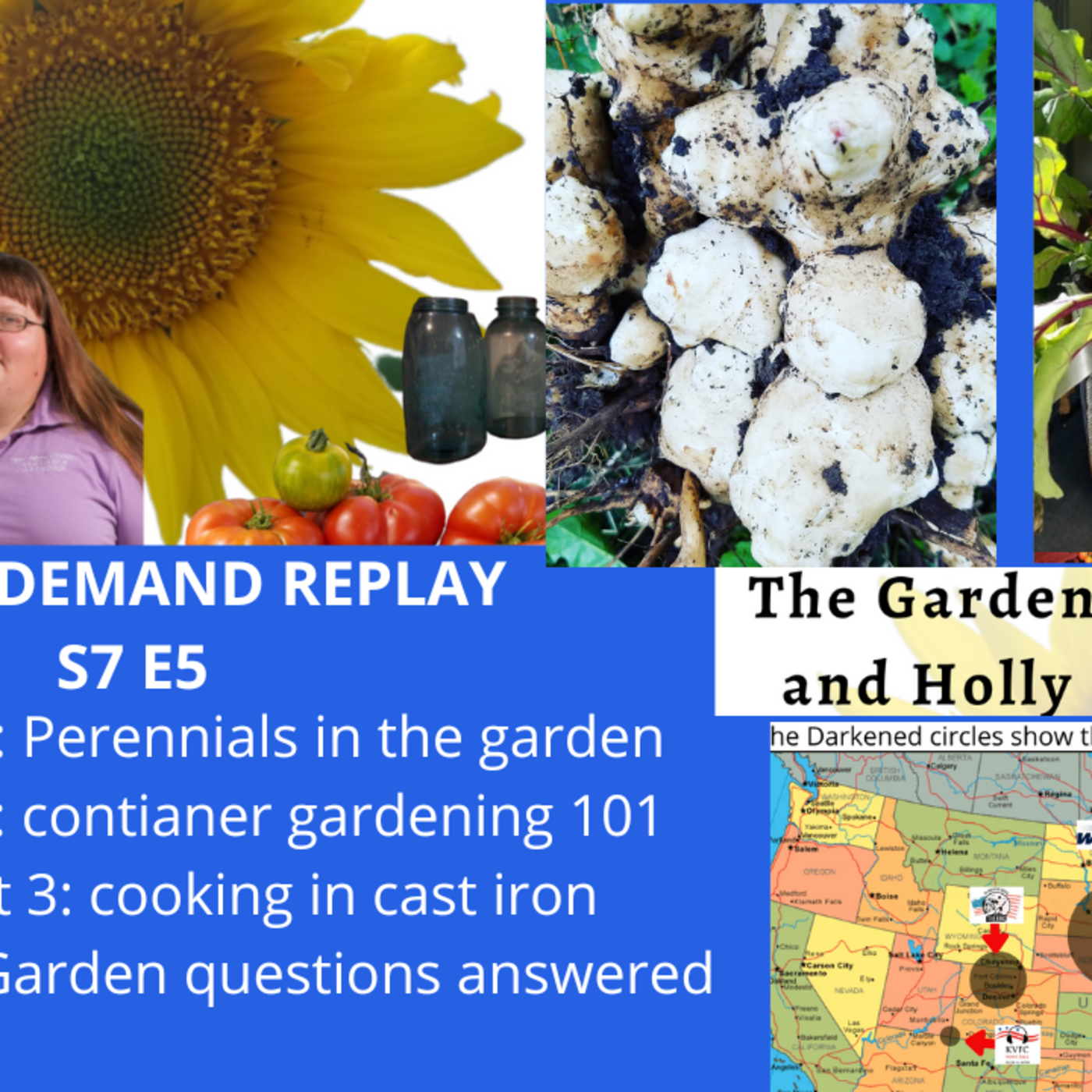 Episode 1001: S7E5 perennials in the garden  contaier gardening 101, cooking with cast iron - The Gardenig With Joey and Holly Radio Show