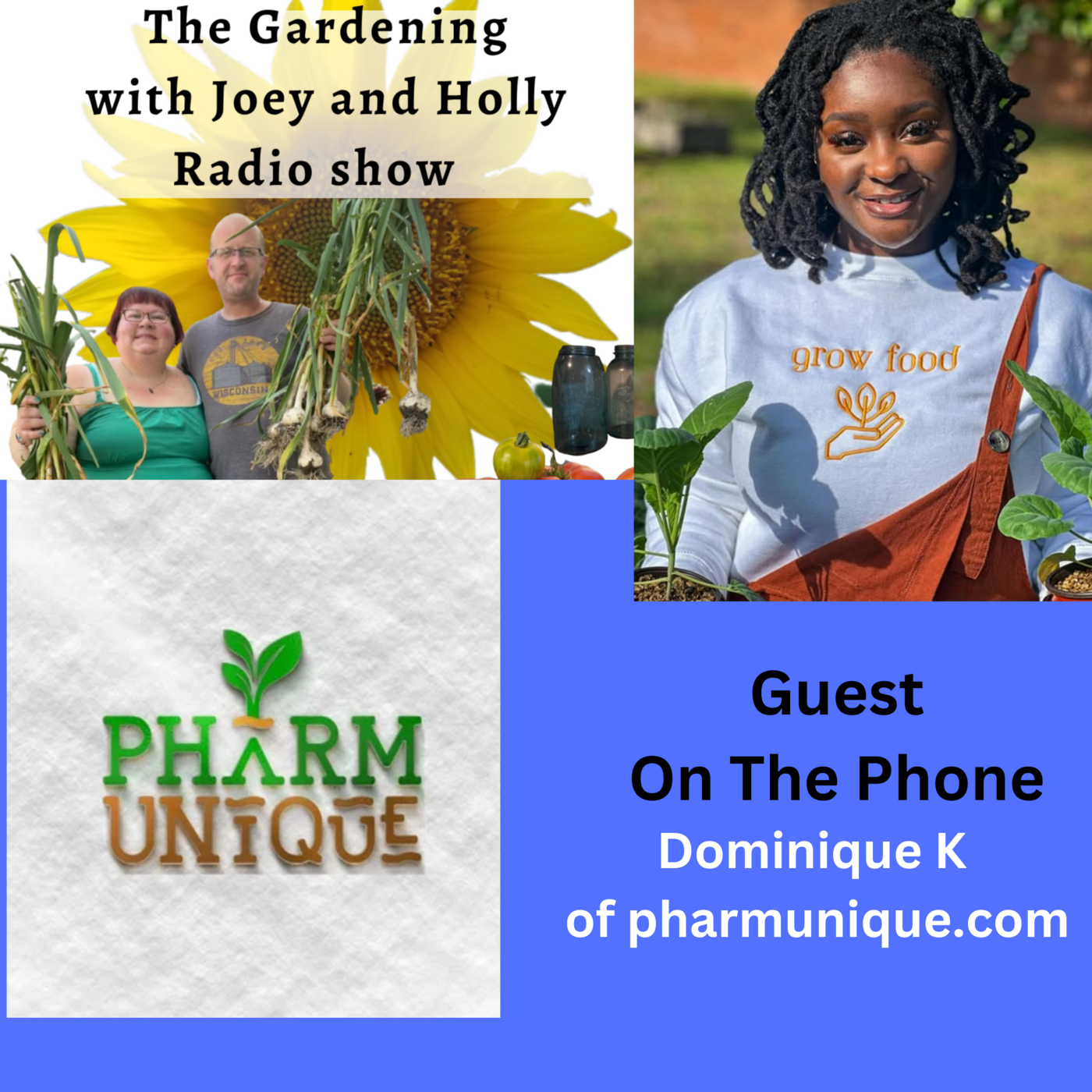 Episode 1413: Seg 3 of S9E17  Dominique K of pharmunique.com - The Gardening with Joey and Holly Radio Show