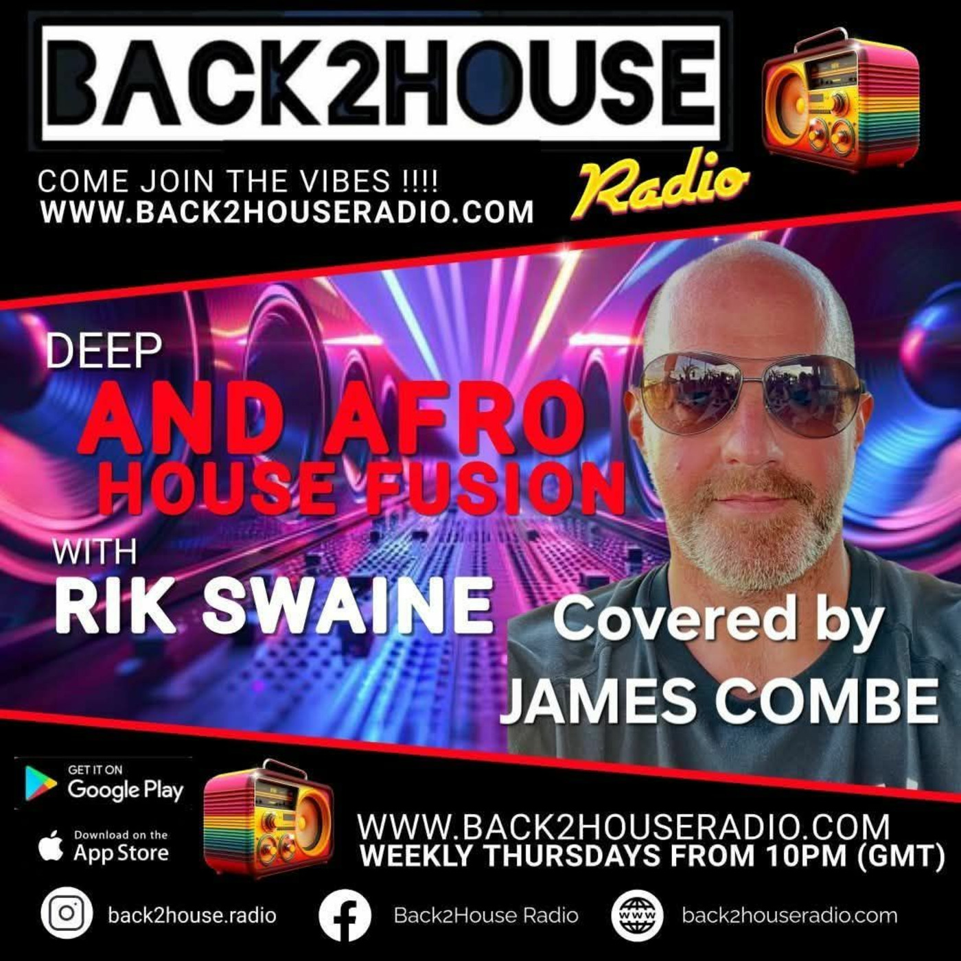 Episode 123: Back2House Radio - James Combe - Cover For Rik Swaine - Deep And Afro House Fusion - 28.08.2025