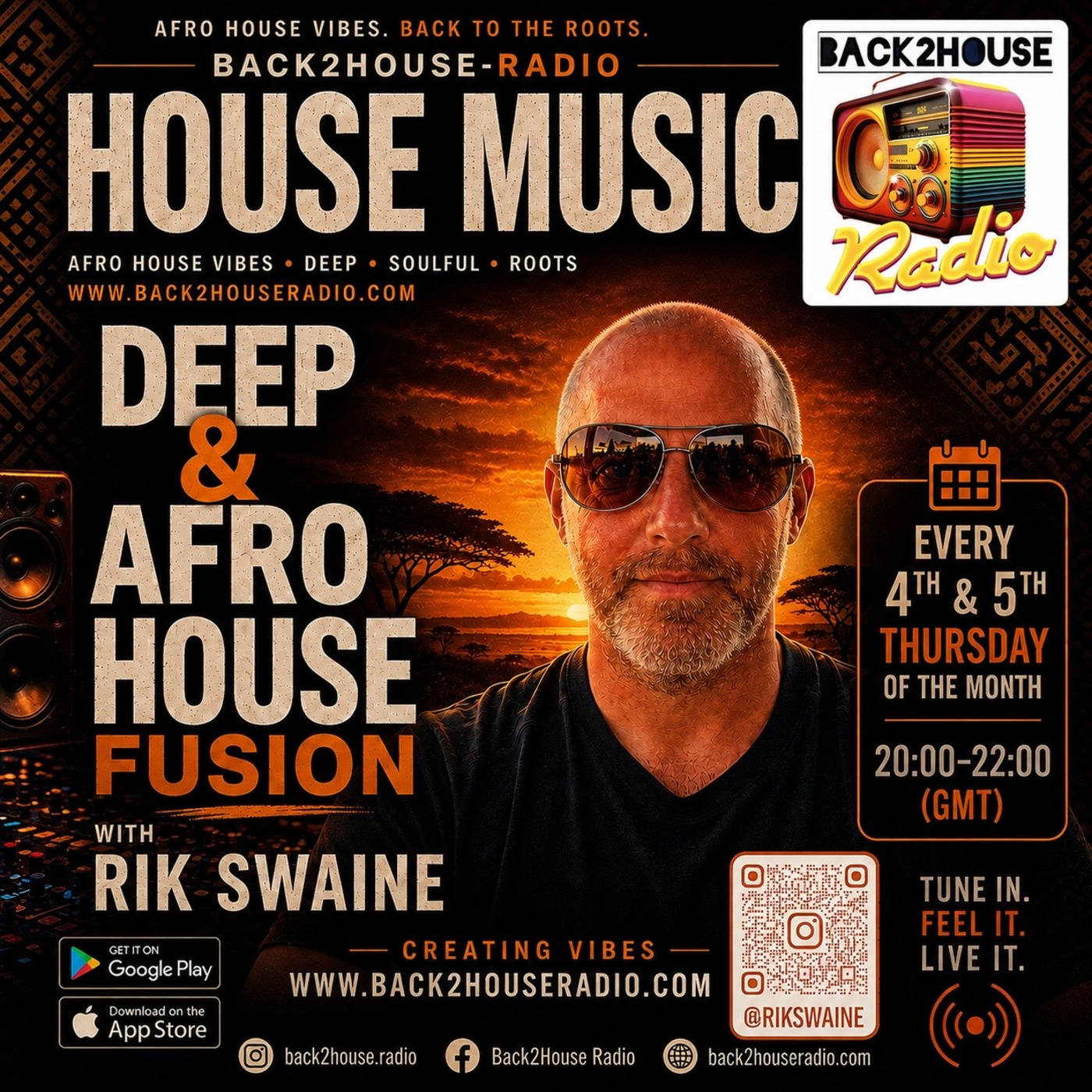 Deep & Afro-House Fusion Episode 097 4-hour setBack2House DJ Rik Swaine episode artwork