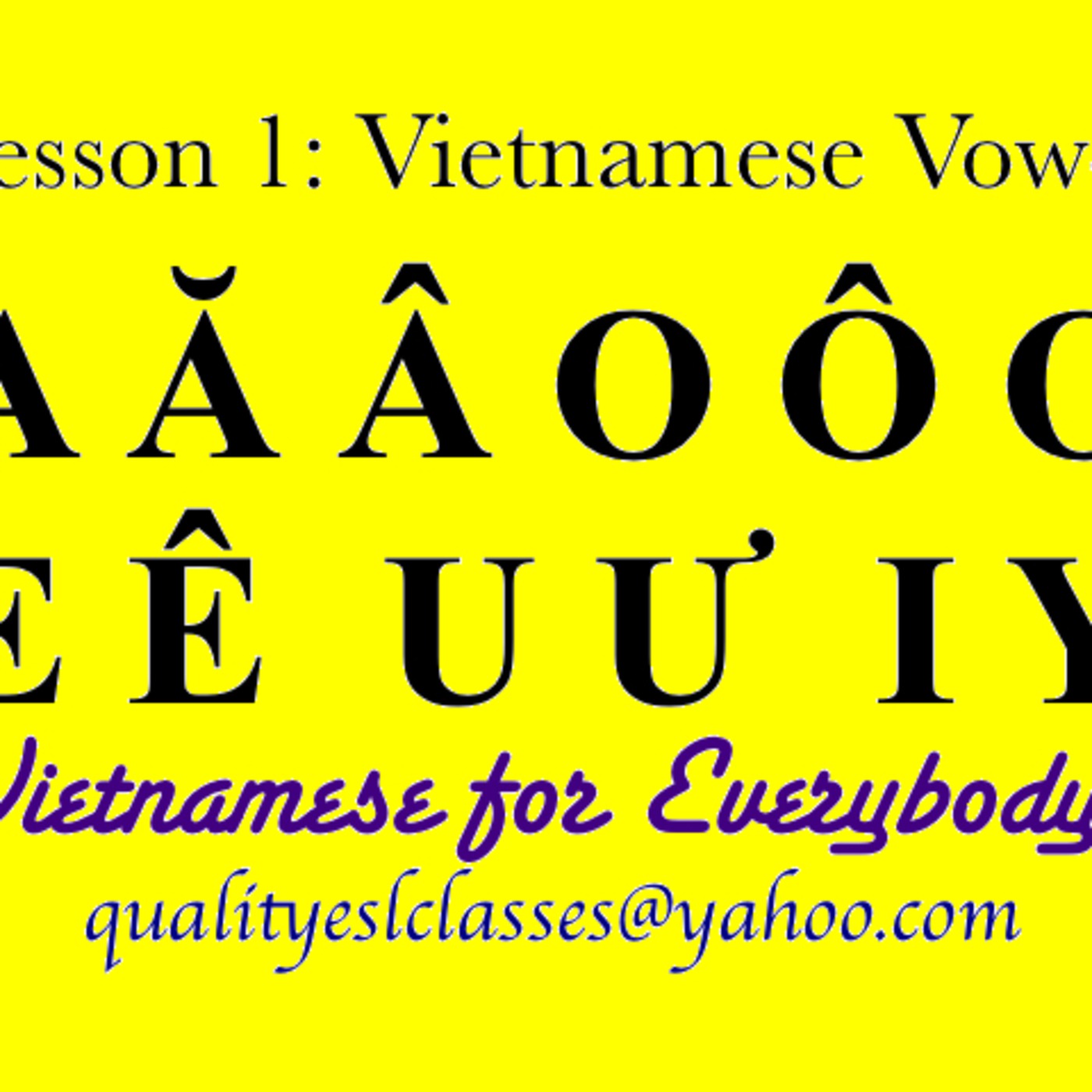 LESSON 1: Vietnamese Vowels
