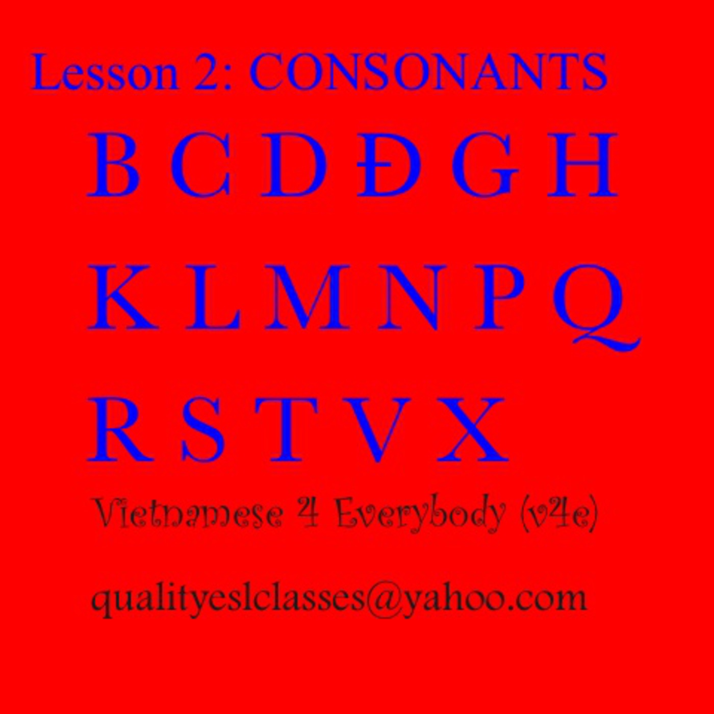 Vietnamese lesson 2: Consonants