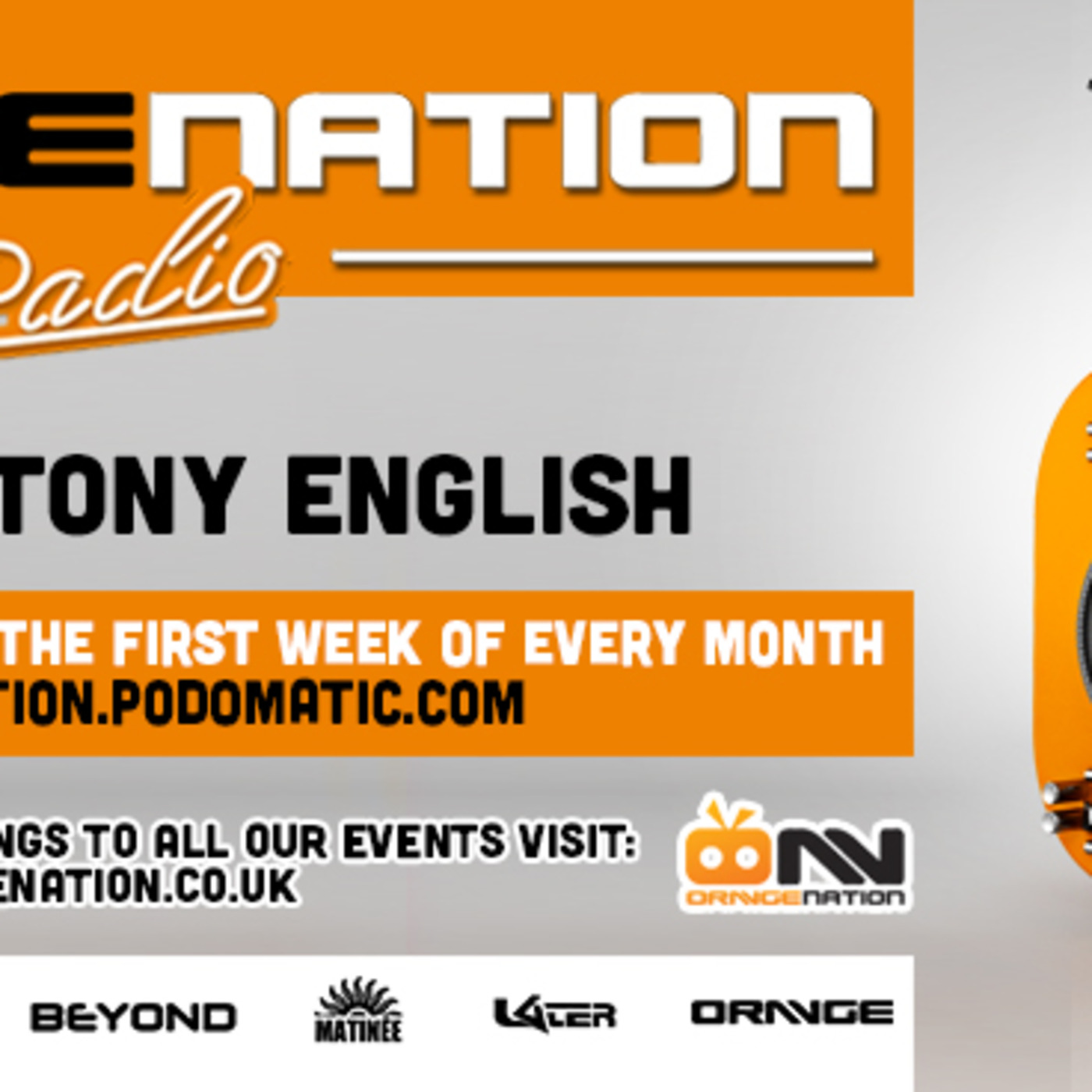 ORANGE NATION RADIO SHOW BY TONY ENGLISH: MARCH episode artwork